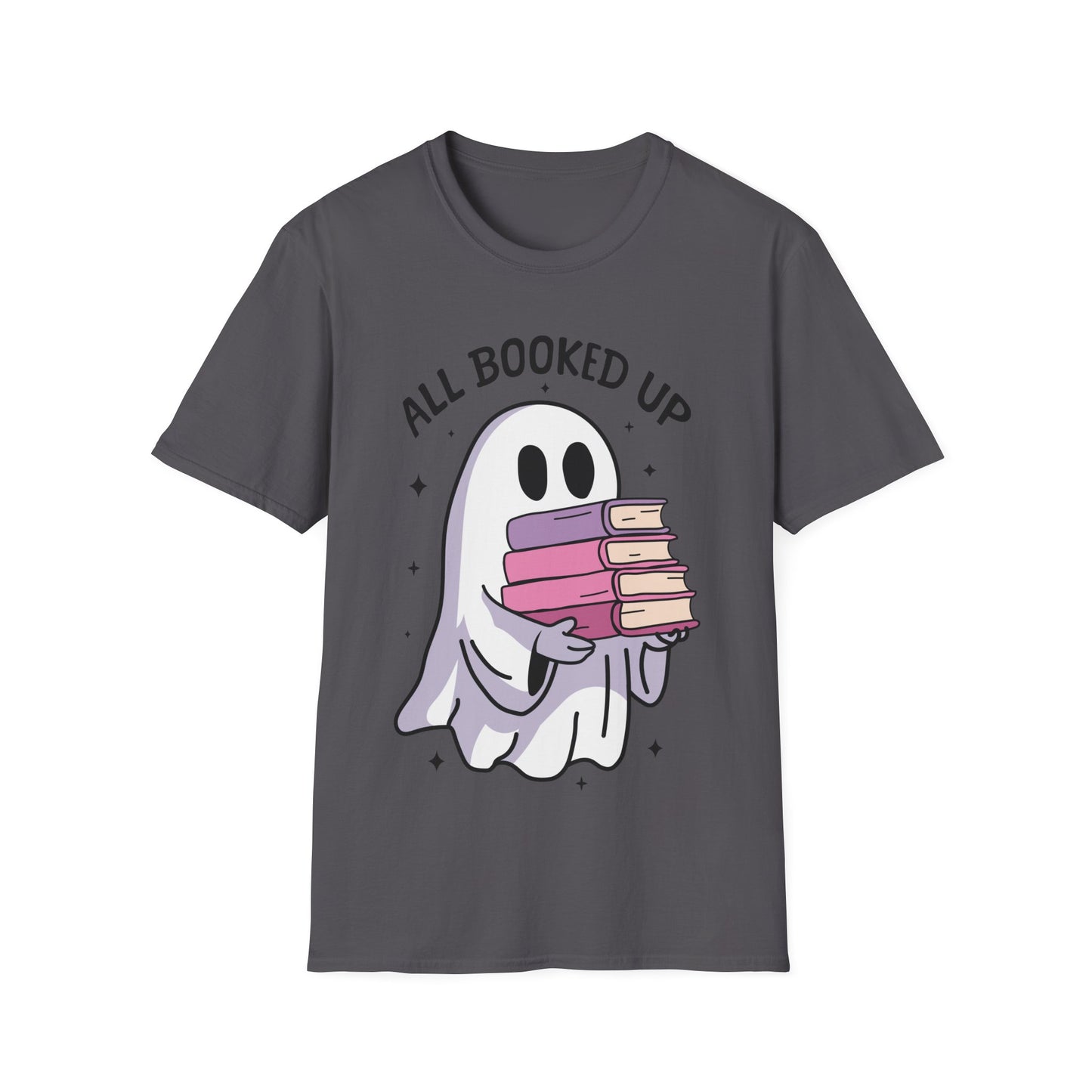 All Booked Up Halloween Shirt | Cute Ghost Reading Book Lover Tee