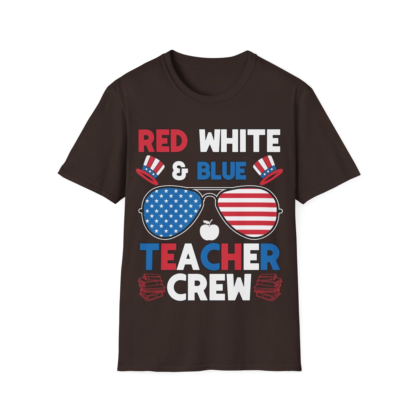 Red White & Blue Teacher Crew Patriotic - Teacher's Unisex Short Sleeve T-Shirt