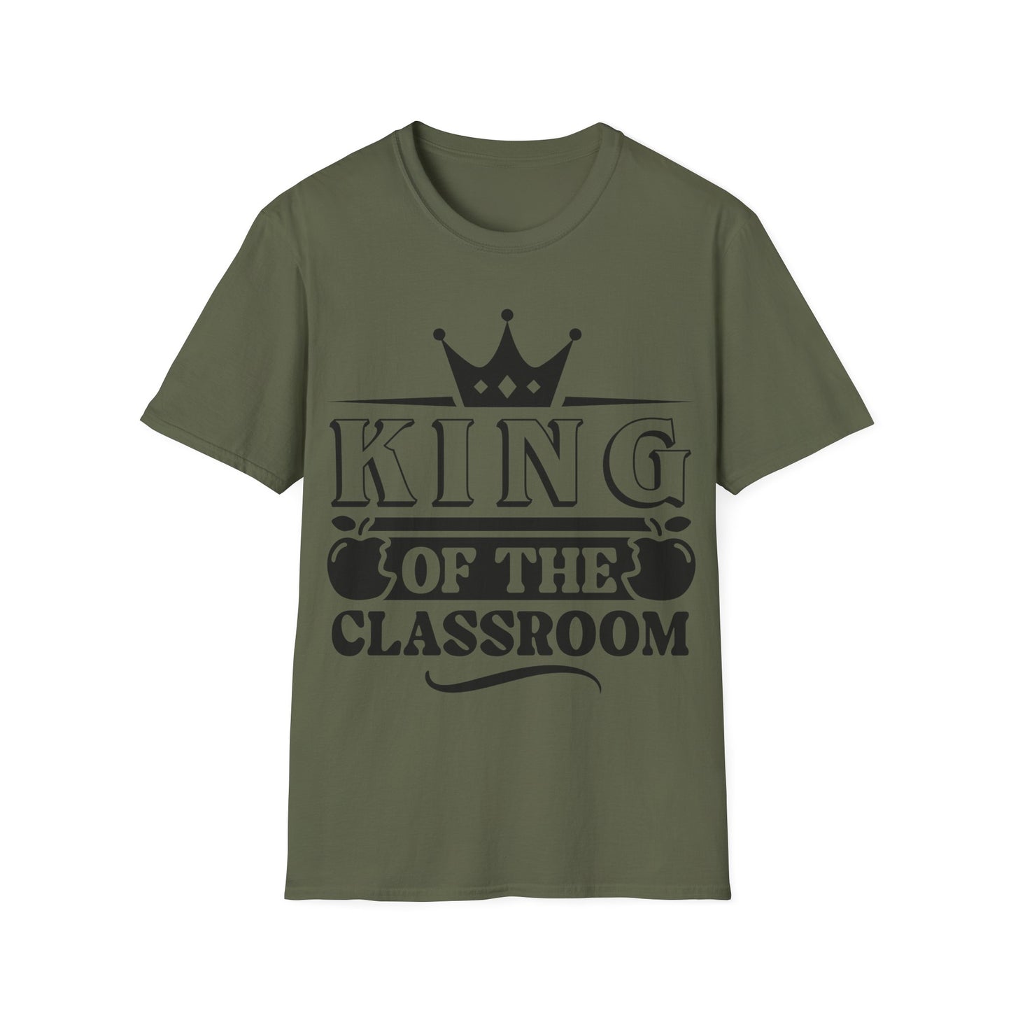 King of the Classroom Unisex Jersey Short Sleeve Teacher T-Shirt - Word Graphic Tee