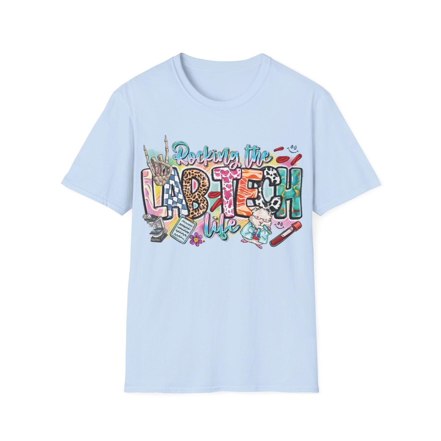 Rocking the Lab Tech Life - Colorful + Bright Unisex Short Sleeve T-Shirt