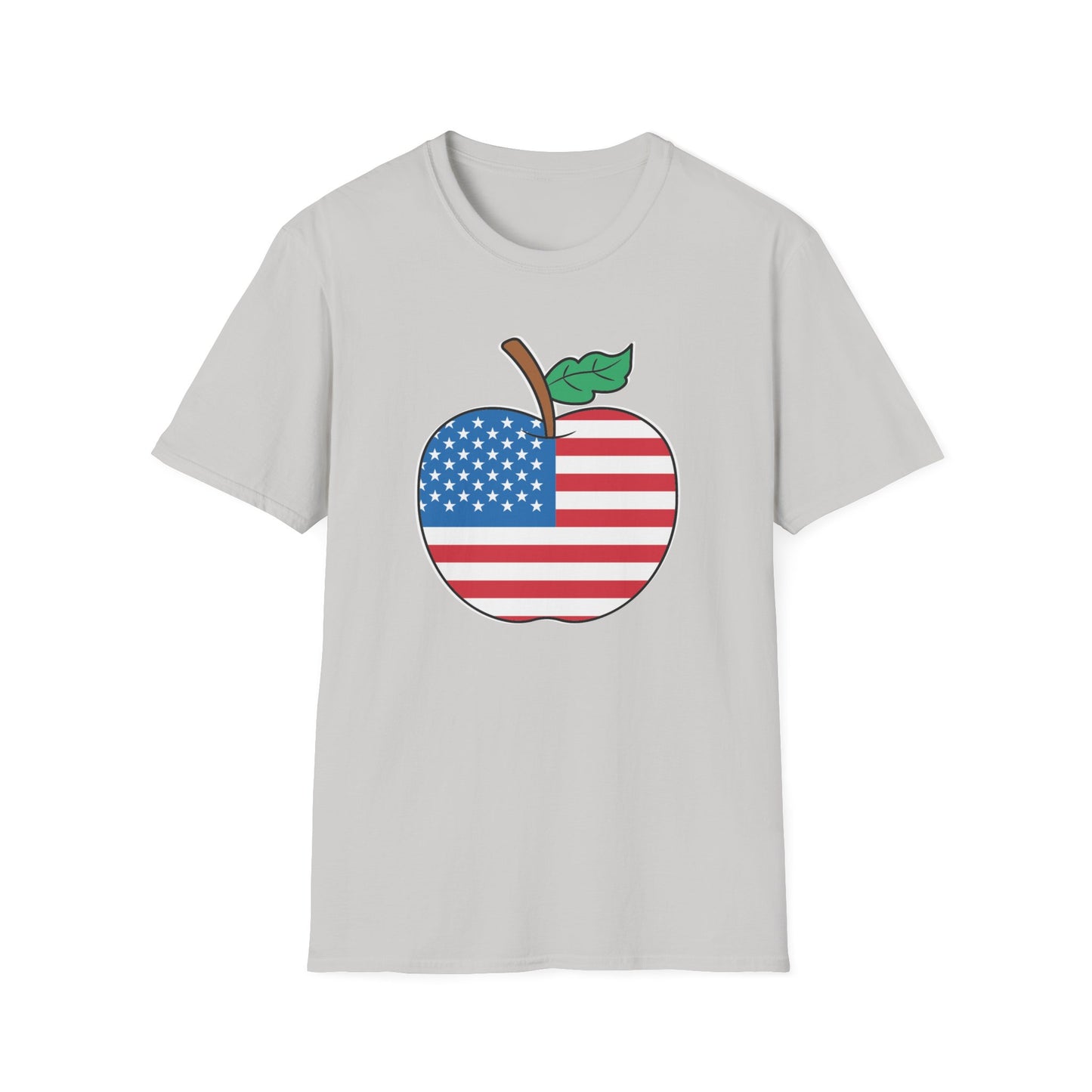 Teacher Stars & Stripes Apple - Unisex Short Sleeve T-Shirt