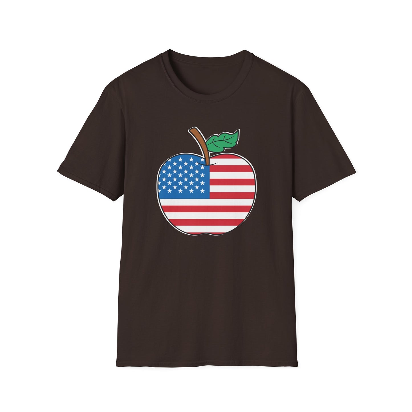 Teacher Stars & Stripes Apple - Unisex Short Sleeve T-Shirt