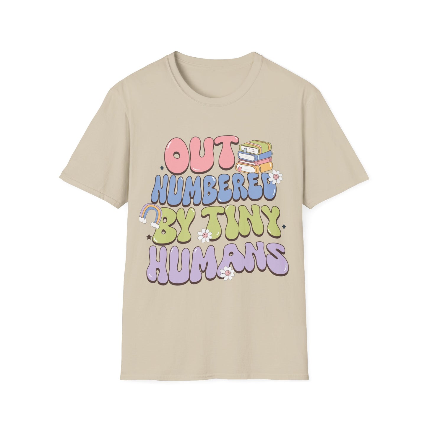 Outnumbered by Tiny Humans Unisex T-shirt - Cute Kindergarten + Parent Shirt