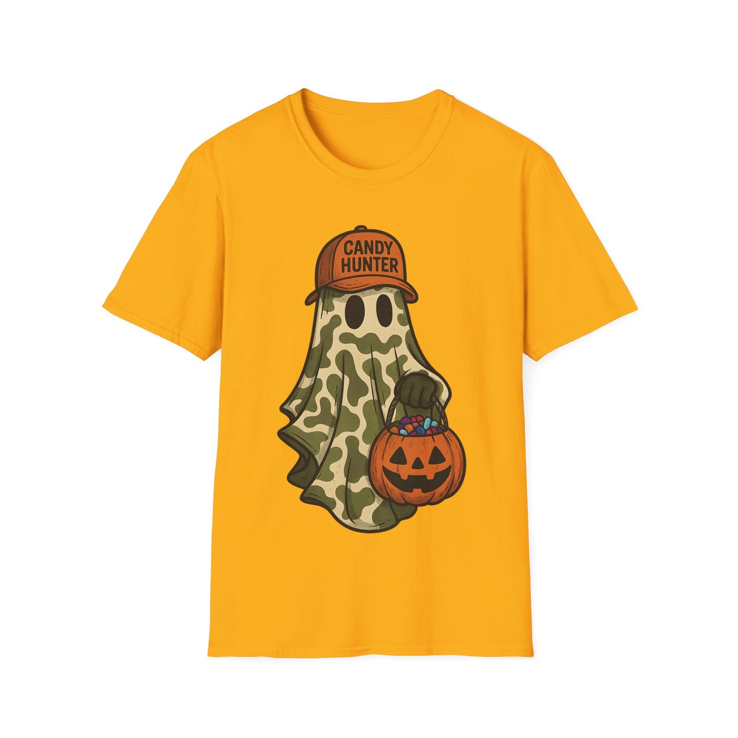 Candy Hunter Ghost Shirt – Funny Camo Halloween Trick-or-Treat T-Shirt