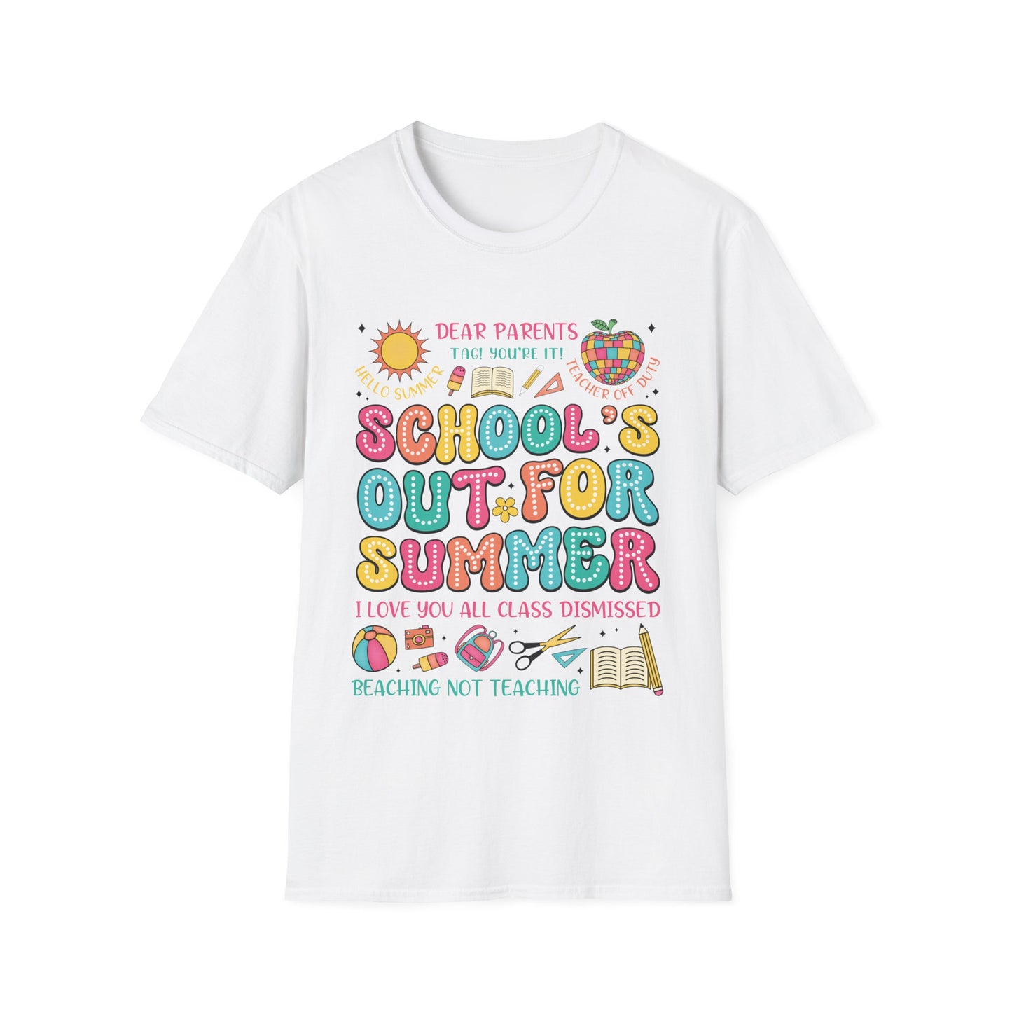 School's Out For Summer Graphic Tee - Teacher's Unisex Short Sleeve T-Shirt