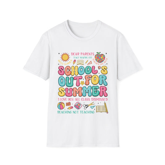 School's Out For Summer Graphic Tee - Teacher's Unisex Short Sleeve T-Shirt