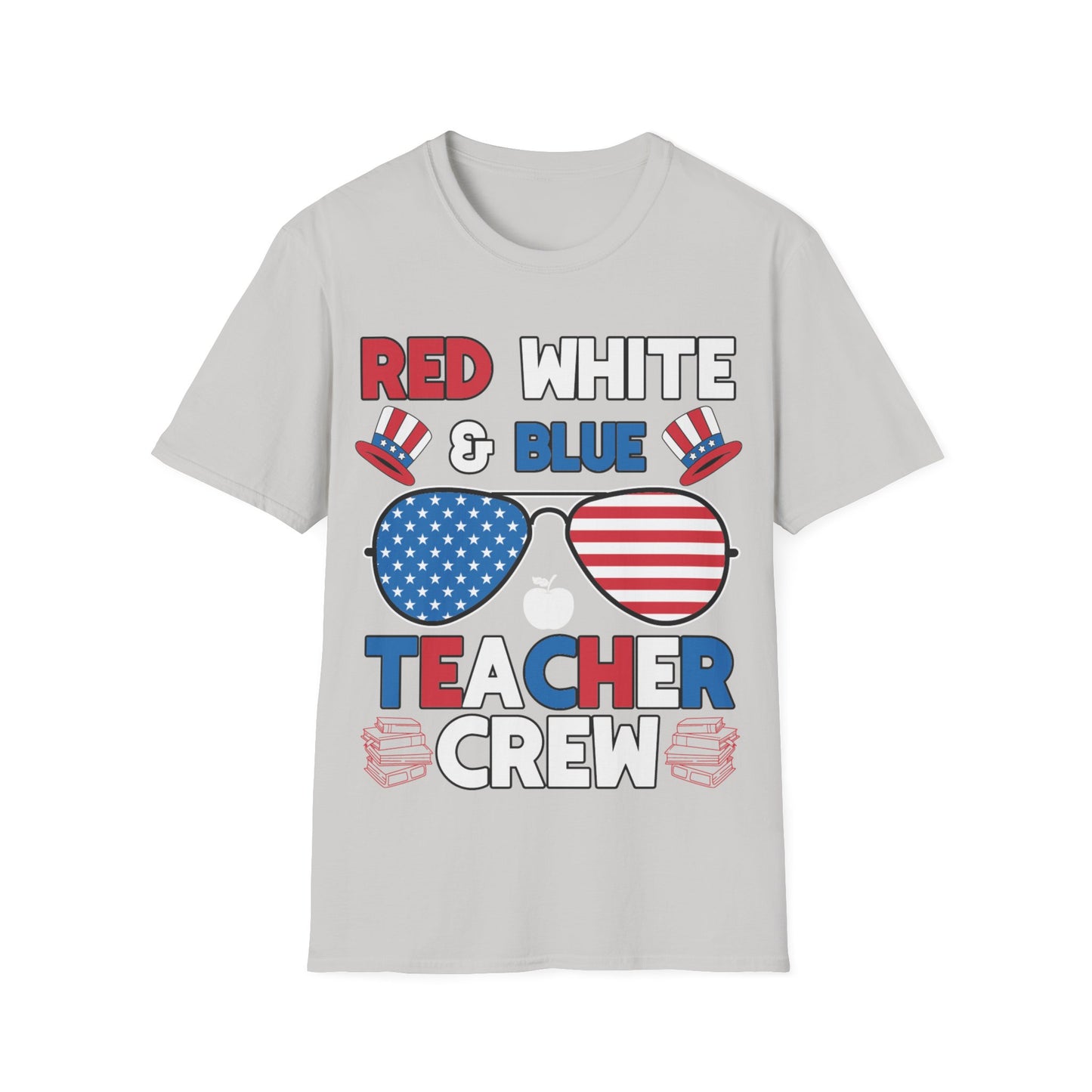 Red White & Blue Teacher Crew Patriotic - Teacher's Unisex Short Sleeve T-Shirt