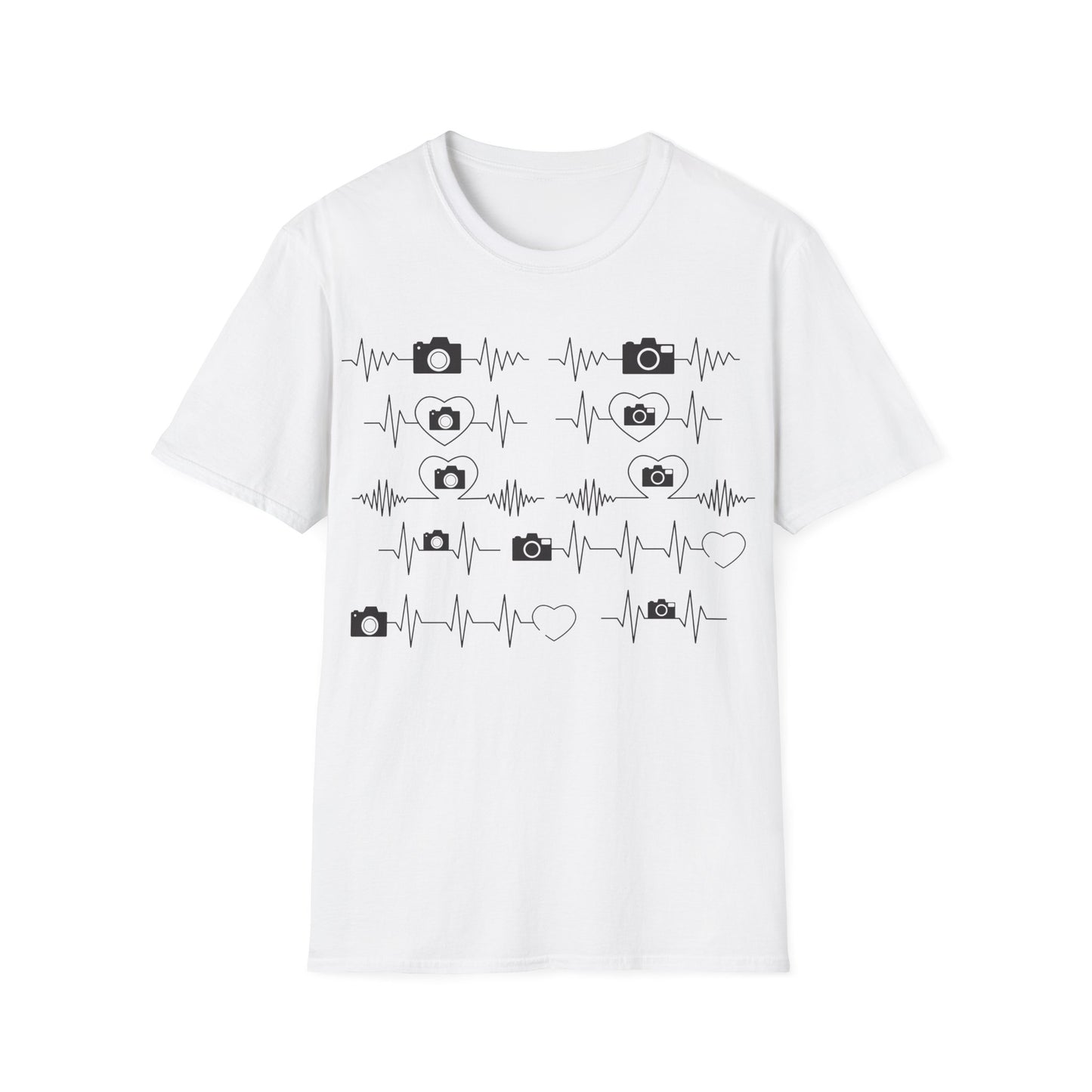 Camera Heartbeat Shirt – Photographer Pulse + Photography Lover T-Shirt