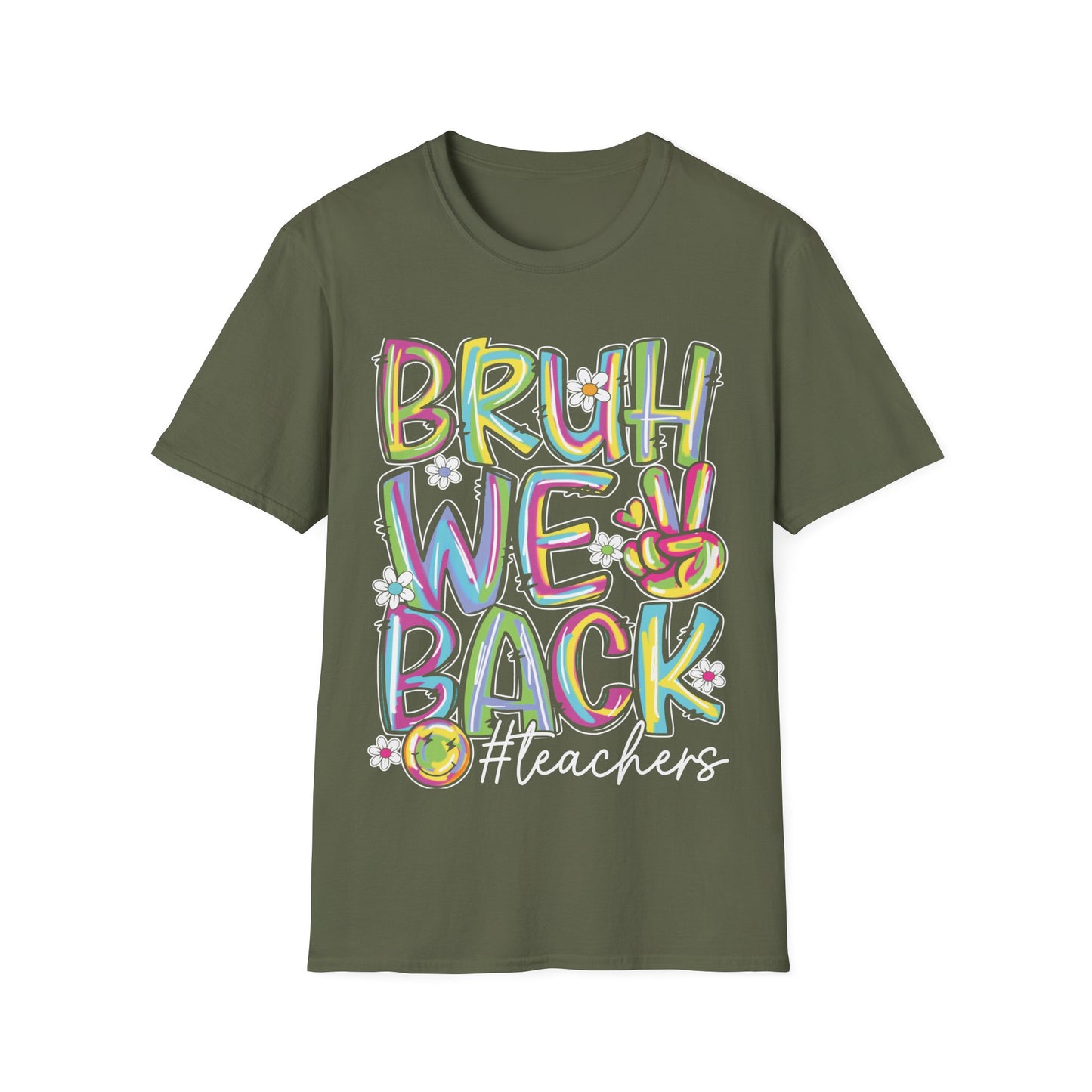 Bruh We Back Word Graphic Tee - Back To School T-Shirt