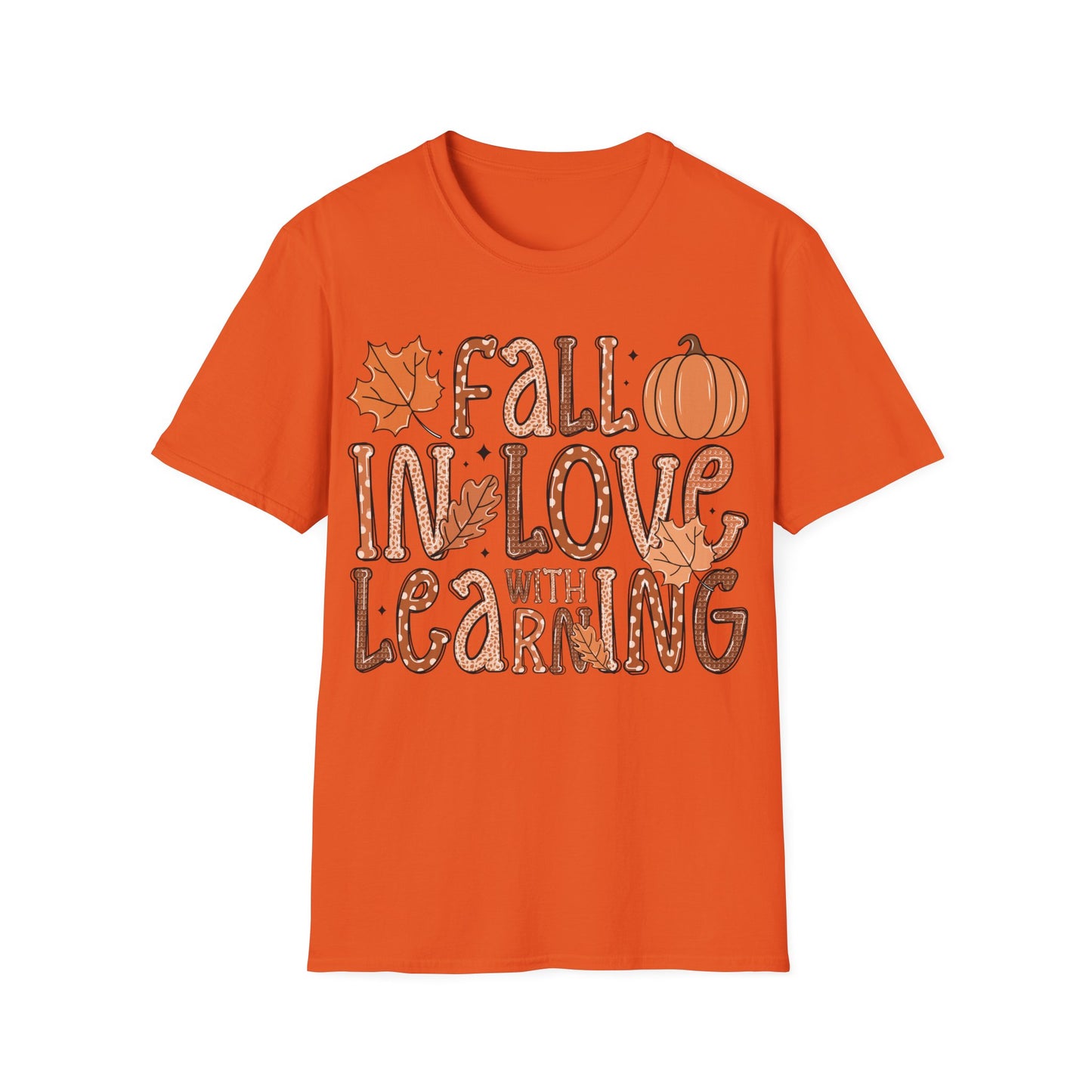 Fall in Love with Learning Shirt – Cute Teacher + Fall Classroom T-Shirt