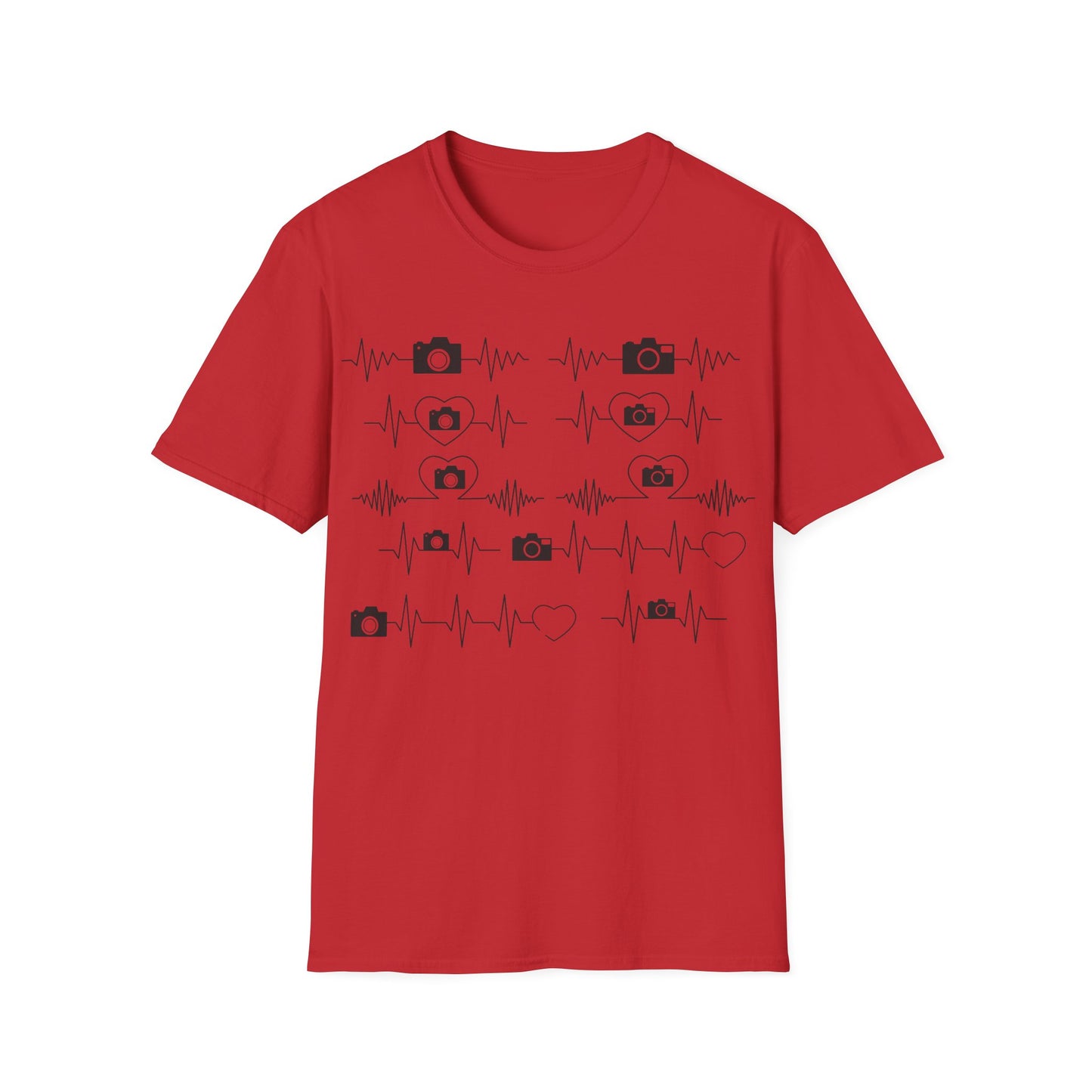 Camera Heartbeat Shirt – Photographer Pulse + Photography Lover T-Shirt