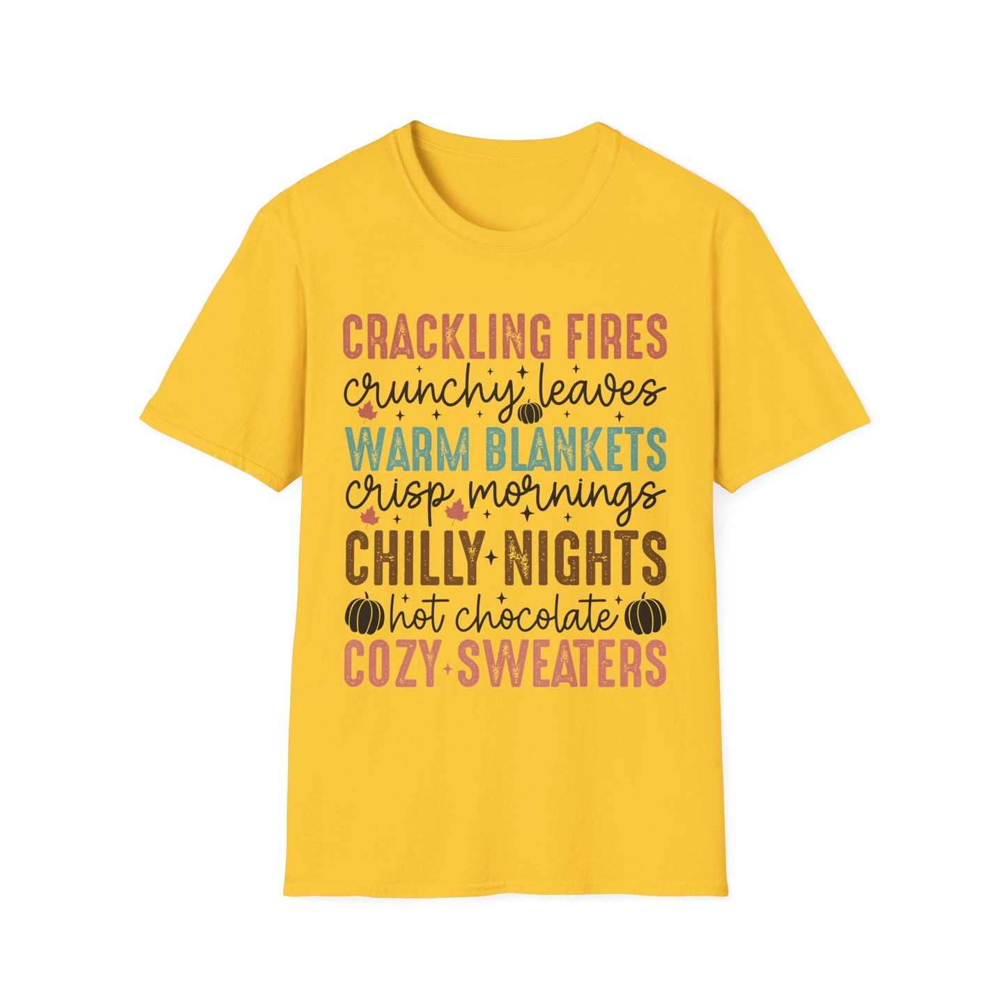 Cozy Fall Vibes Shirt – Crackling Fires + Warm Blankets Autumn T-Shirt