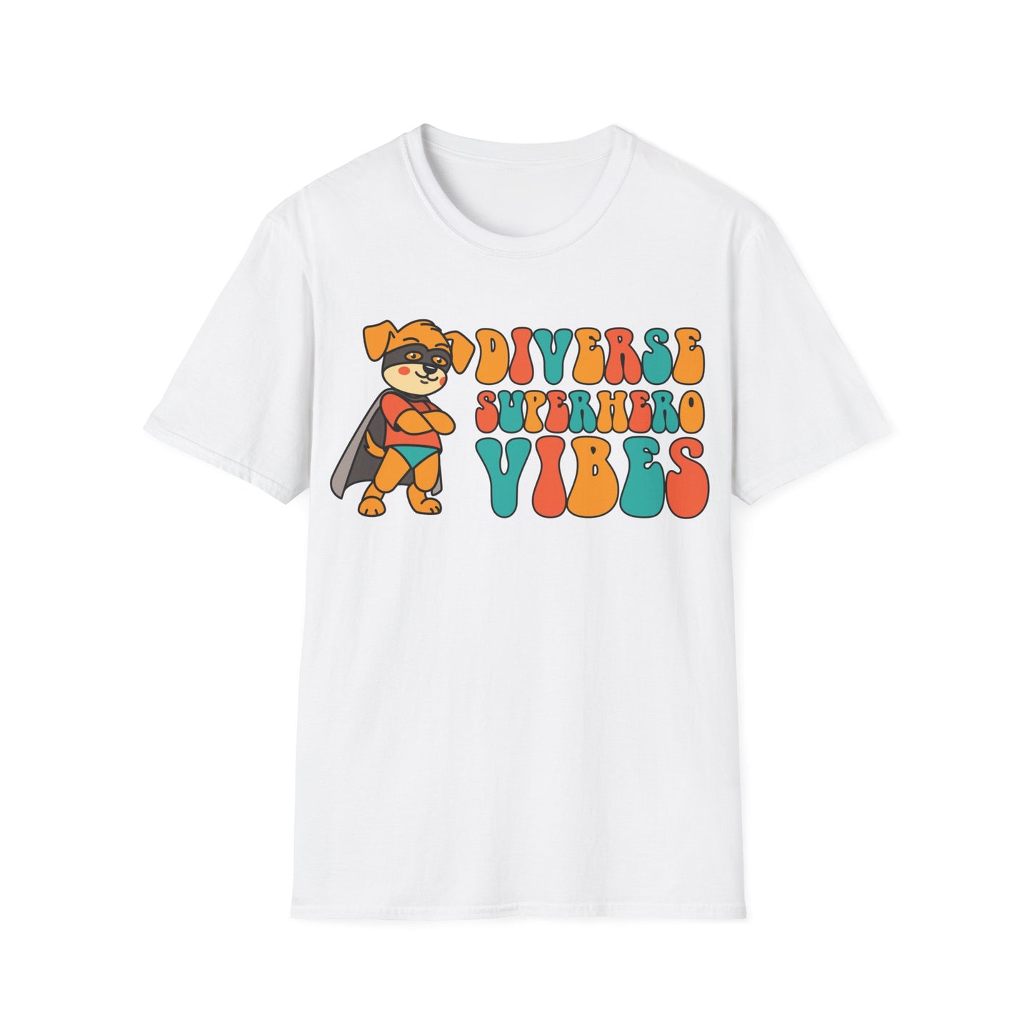 Diverse Superhero Vibes - Celebrating Neurodiversity + Inclusion - T-Shirt