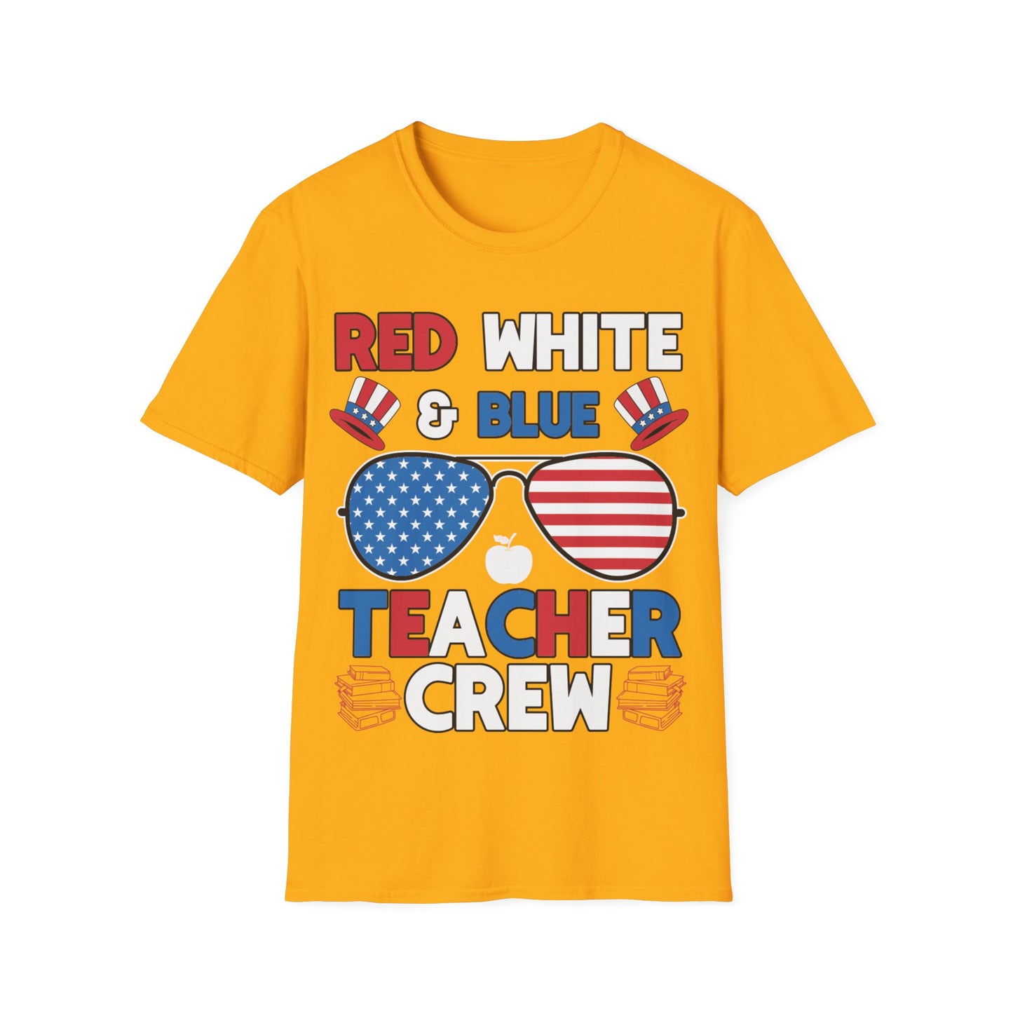 Red White & Blue Teacher Crew Patriotic - Teacher's Unisex Short Sleeve T-Shirt