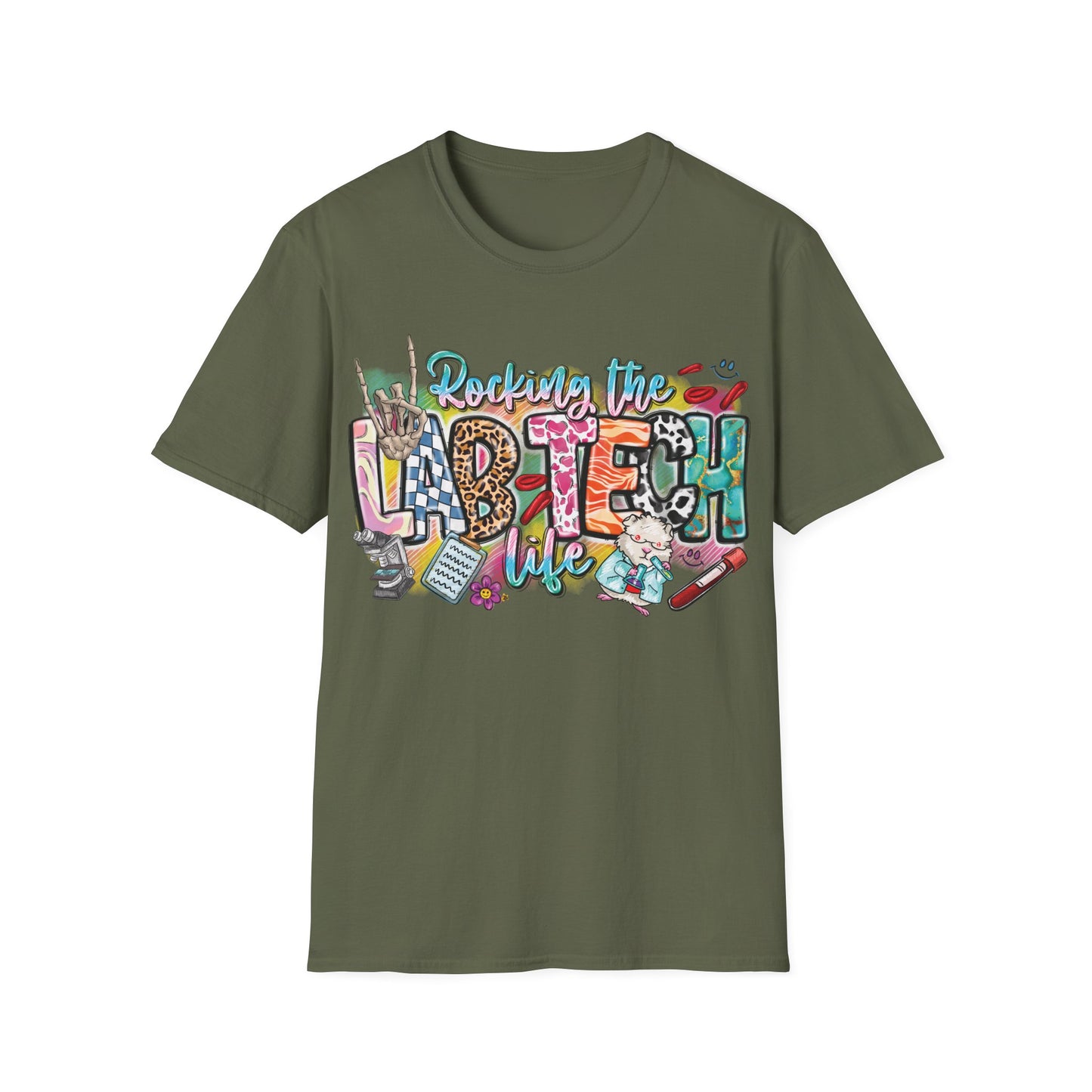 Rocking the Lab Tech Life - Colorful + Bright Unisex Short Sleeve T-Shirt