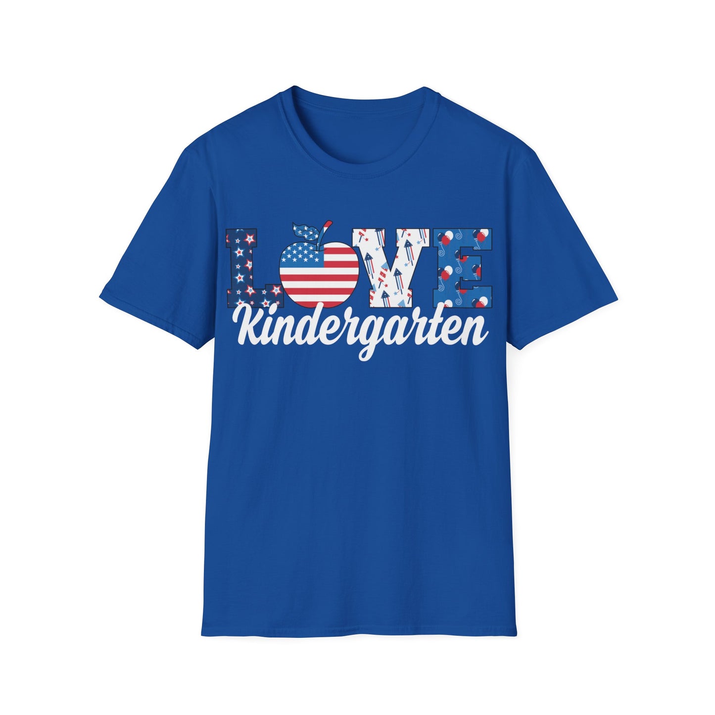 Love Kindergarten Patriotic - Unisex Short Sleeve T-Shirt