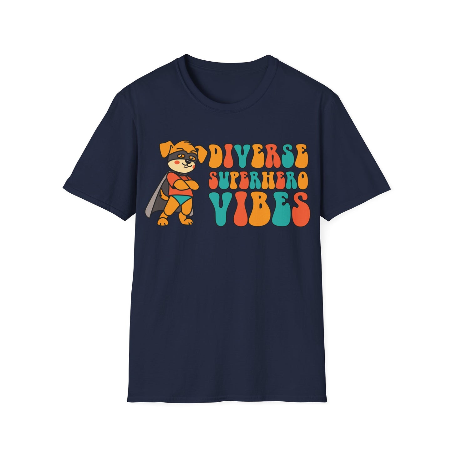 Diverse Superhero Vibes - Celebrating Neurodiversity + Inclusion - T-Shirt