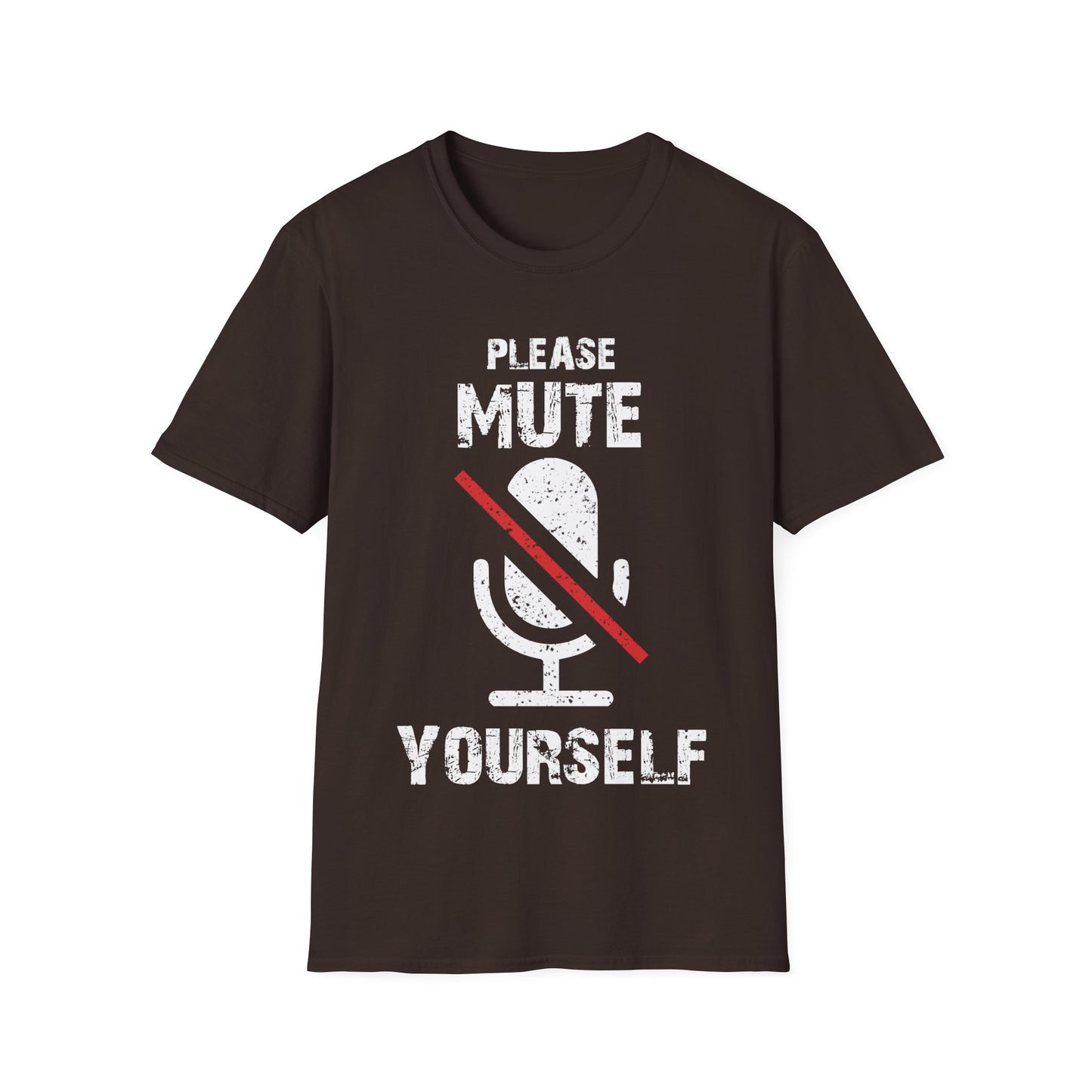 Please Mute Yourself T-Shirt – Funny Teacher + Zoom Meeting Tee