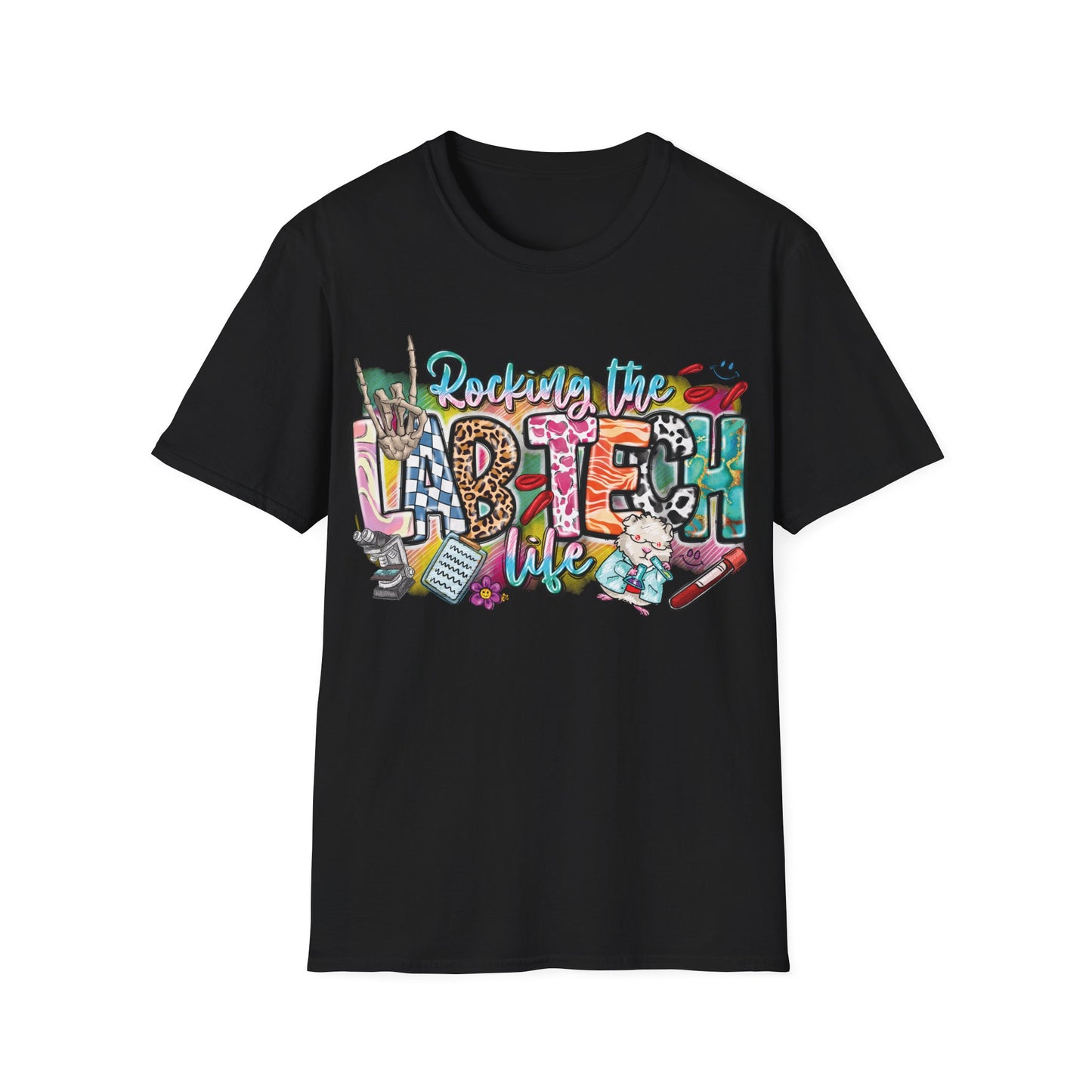 Rocking the Lab Tech Life - Colorful + Bright Unisex Short Sleeve T-Shirt
