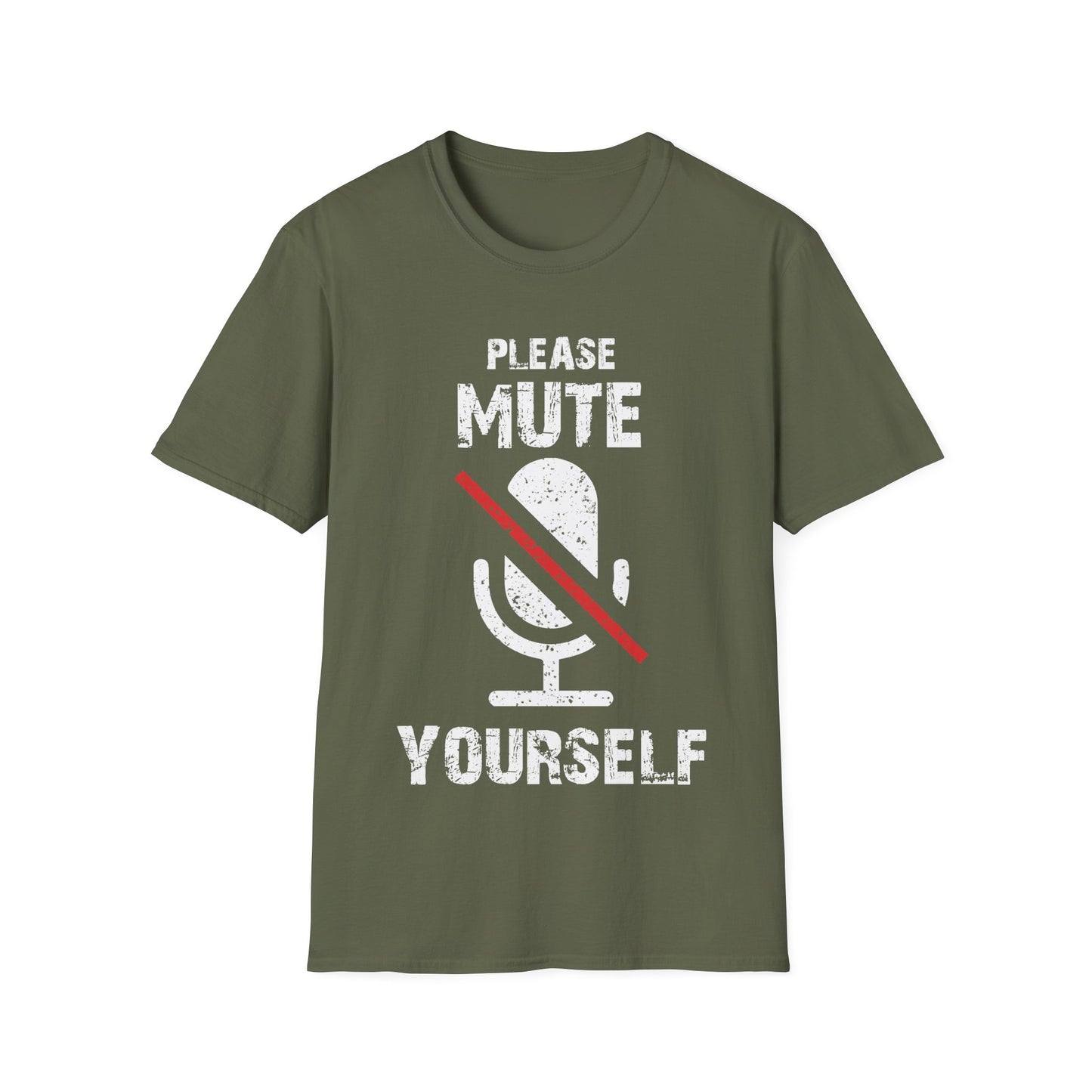 Please Mute Yourself T-Shirt – Funny Teacher + Zoom Meeting Tee