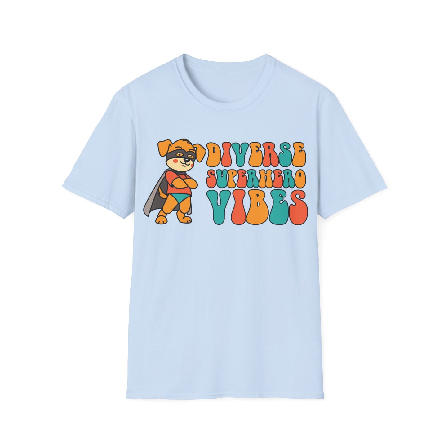 Diverse Superhero Vibes - Celebrating Neurodiversity + Inclusion - T-Shirt