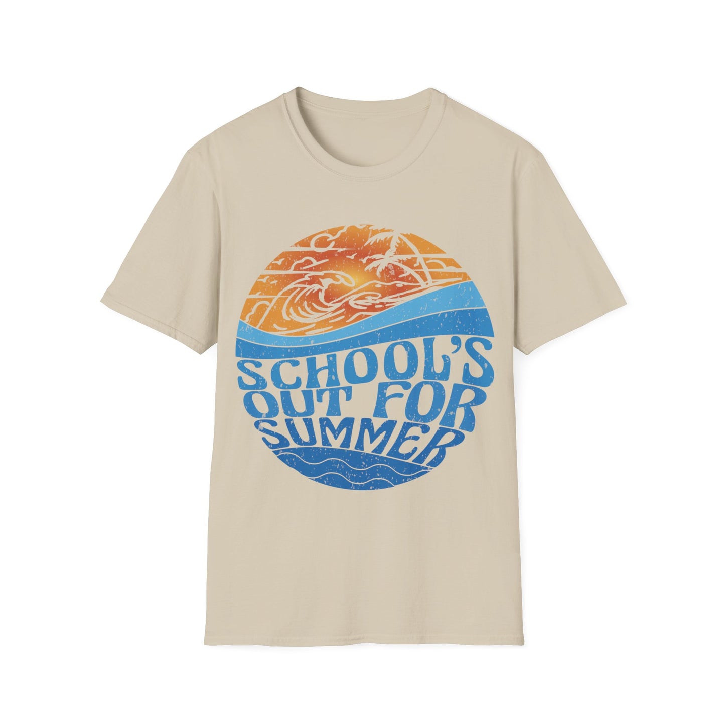 School's Out For Summer Retro Globe Tee - Teacher's Unisex Short Sleeve T-Shirt