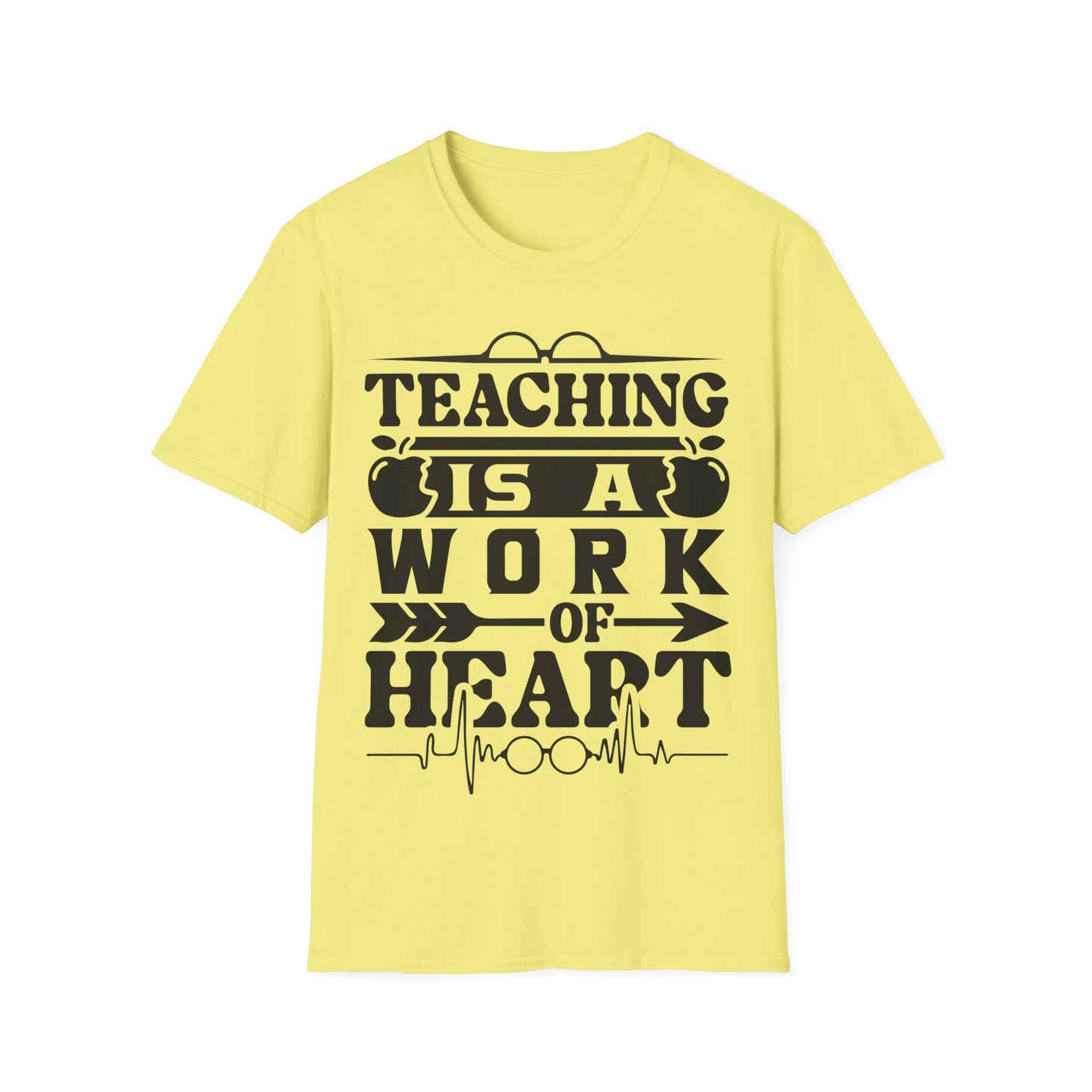 Teaching is a work of HEART teacher inspiration t-shirt