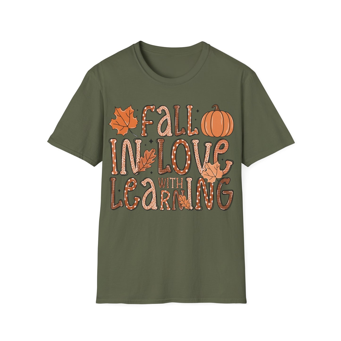 Fall in Love with Learning Shirt – Cute Teacher + Fall Classroom T-Shirt