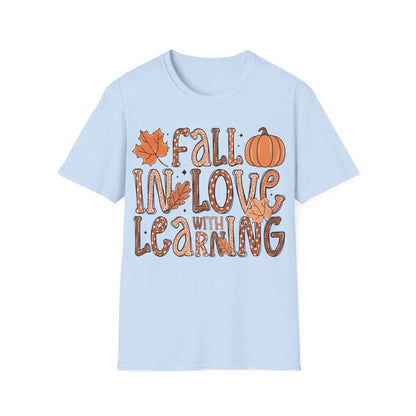Fall in Love with Learning Shirt – Cute Teacher + Fall Classroom T-Shirt