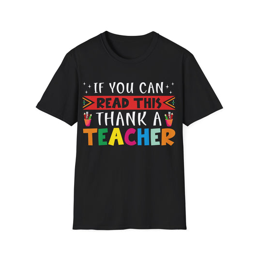 Thank A Teacher Unisex Jersey Short Sleeve Tee - Educational Appreciation Shirt