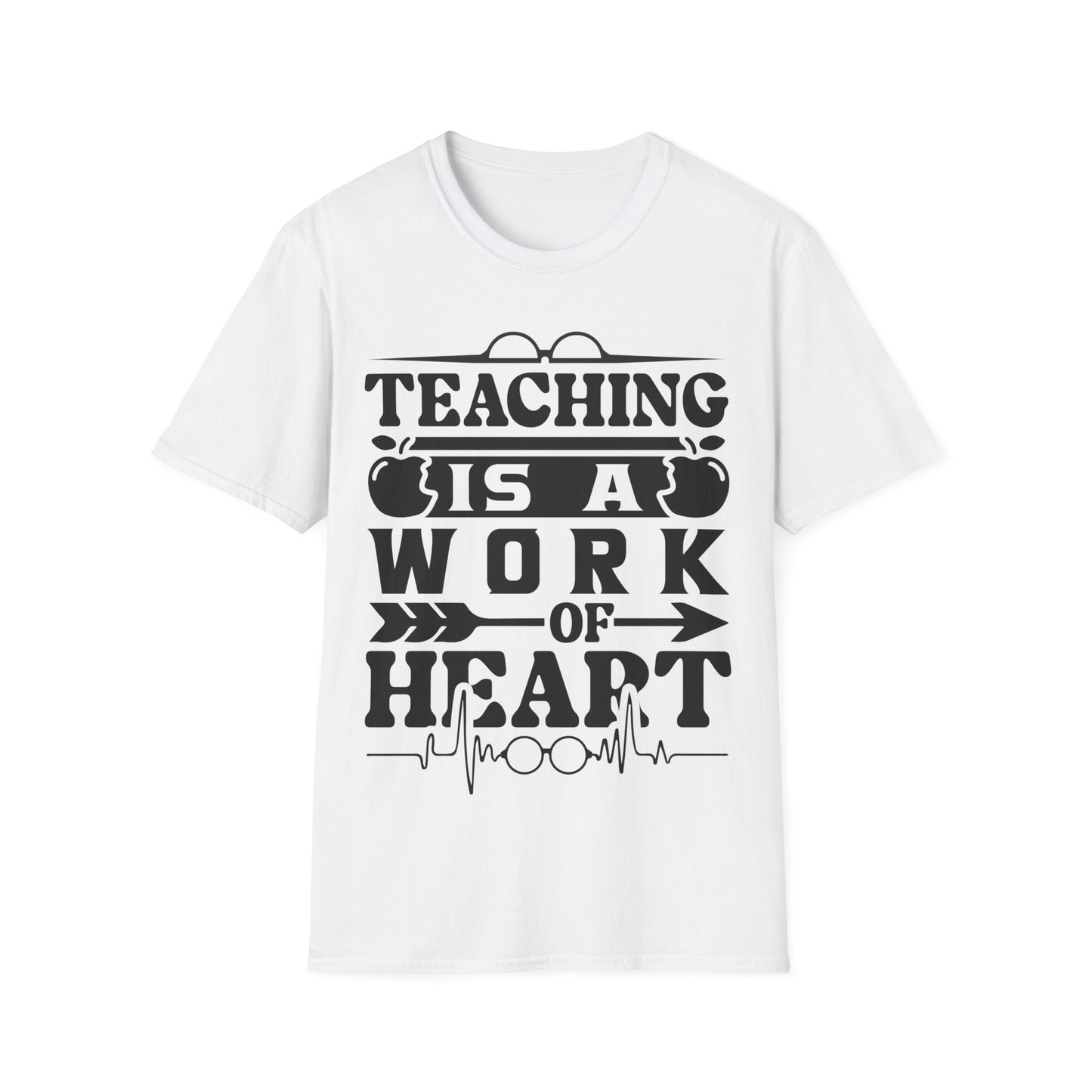 Teaching is a work of HEART teacher inspiration t-shirt