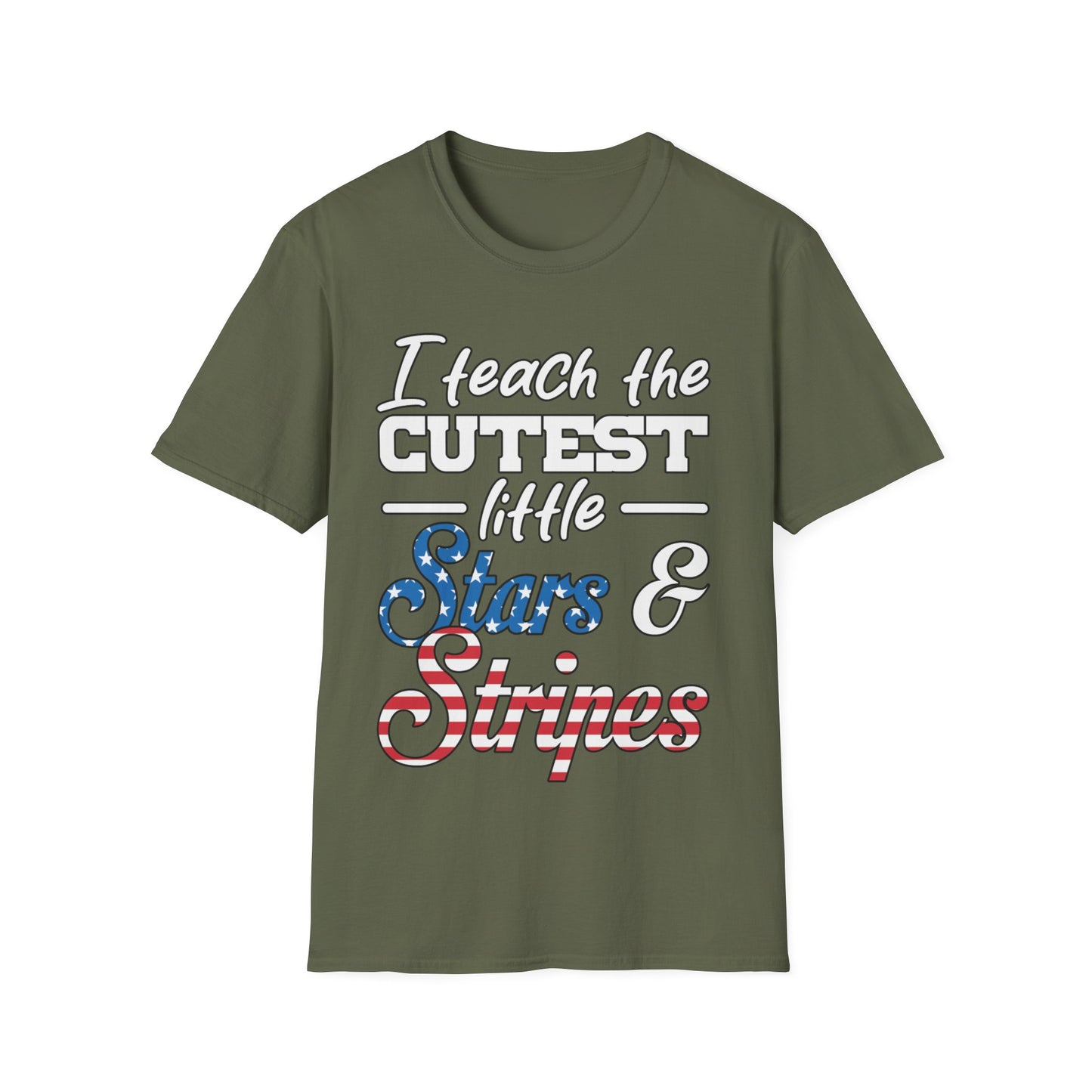 I Teach The Cutest Little Stars & Stripes - Unisex Short Sleeve T-Shirt