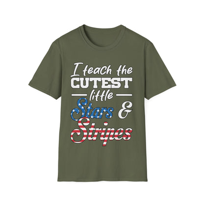 I Teach The Cutest Little Stars & Stripes - Unisex Short Sleeve T-Shirt