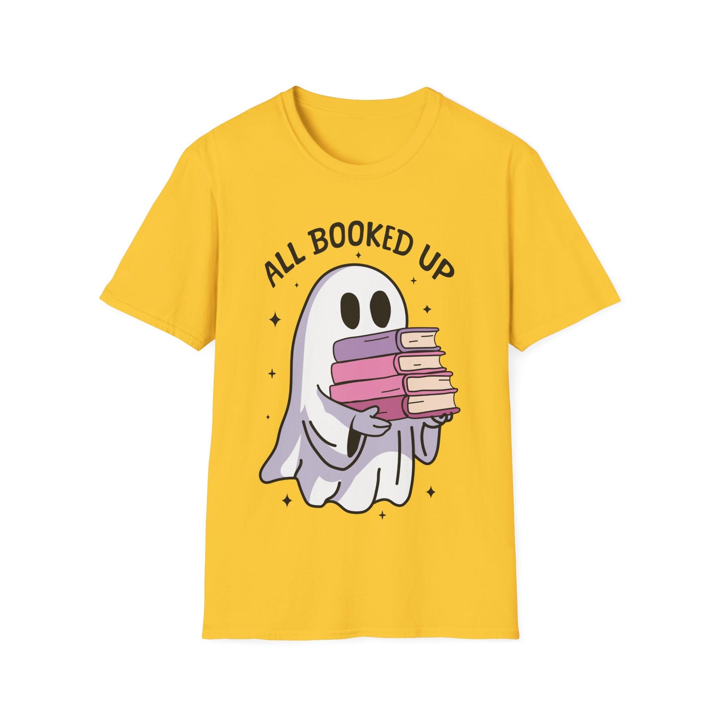 All Booked Up Halloween Shirt | Cute Ghost Reading Book Lover Tee
