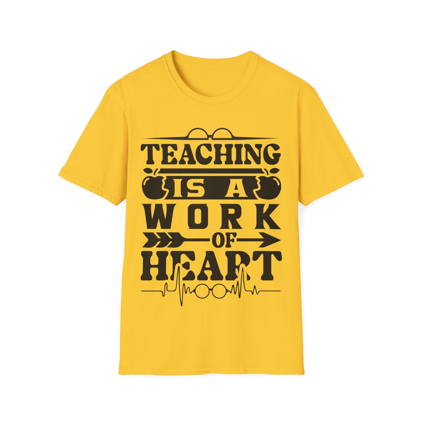 Teaching is a work of HEART teacher inspiration t-shirt
