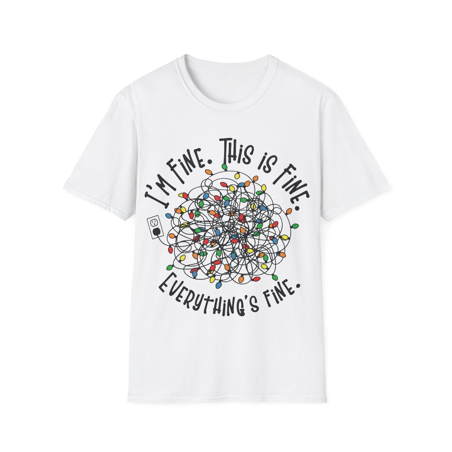 Tangled Christmas Lights T-Shirt – Funny Holiday Unisex Tee