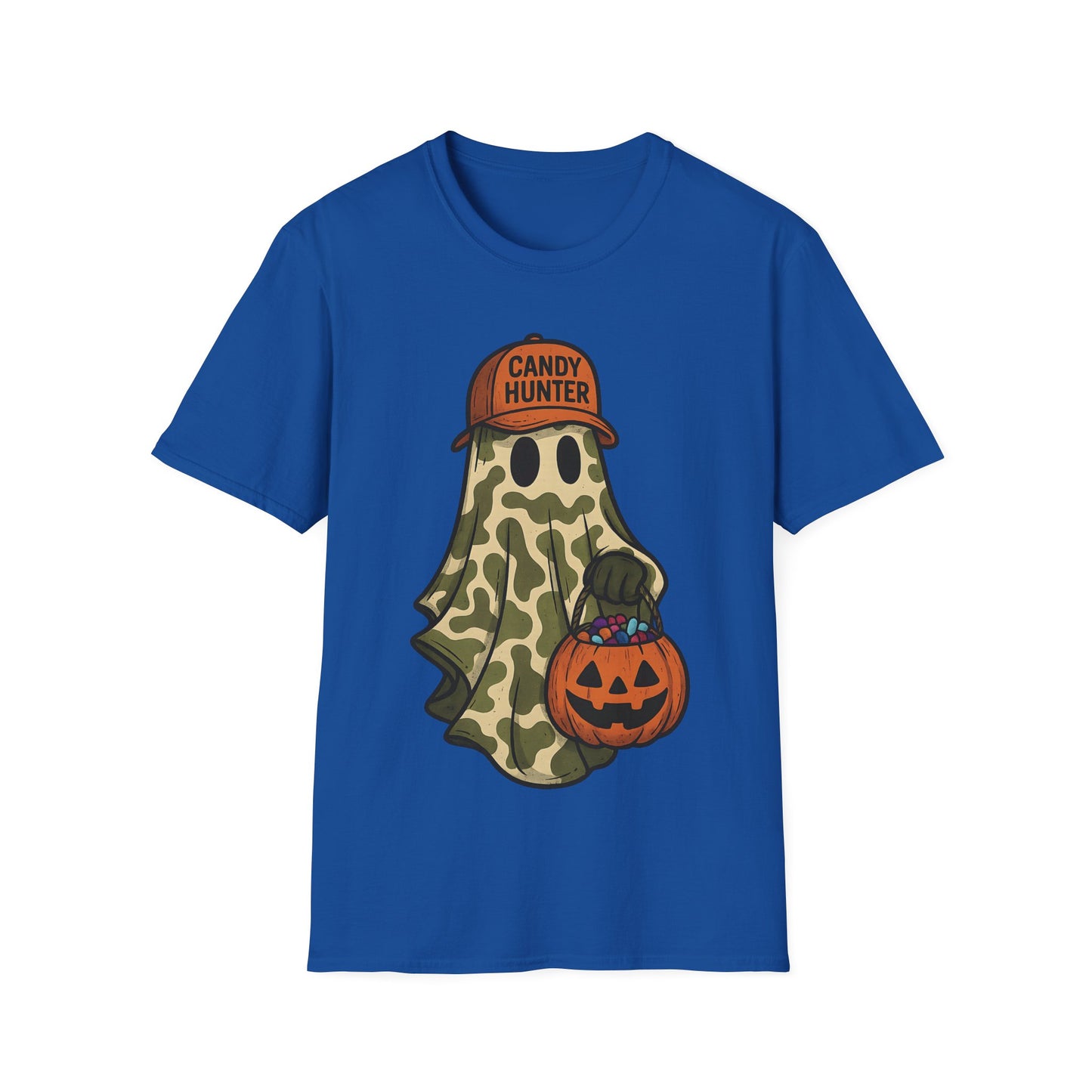 Candy Hunter Ghost Shirt – Funny Camo Halloween Trick-or-Treat T-Shirt