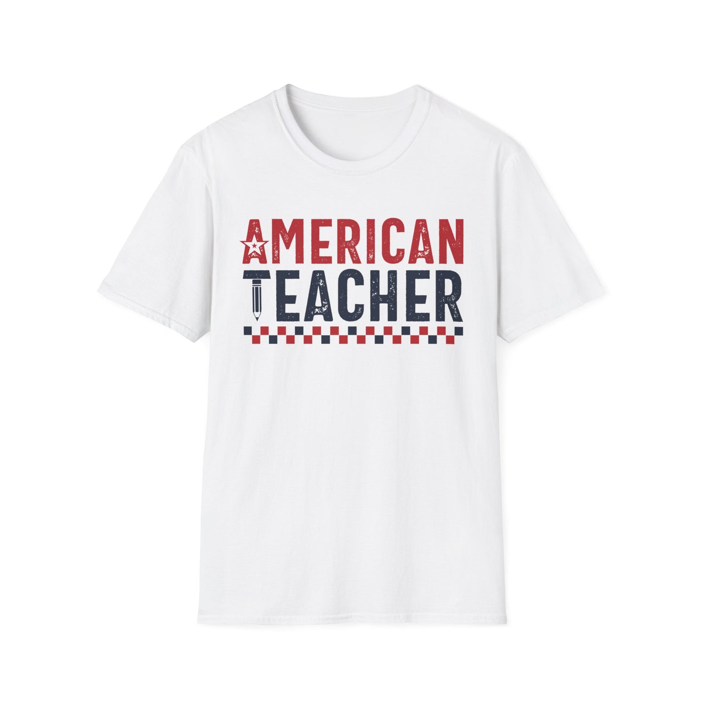 American Teacher -Patriotic Unisex Short Sleeve T-Shirt