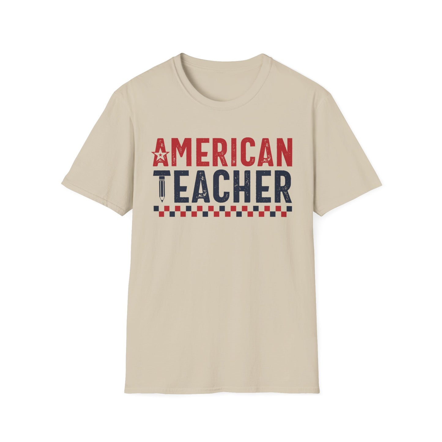 American Teacher -Patriotic Unisex Short Sleeve T-Shirt