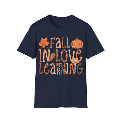Fall in Love with Learning Shirt – Cute Teacher + Fall Classroom T-Shirt