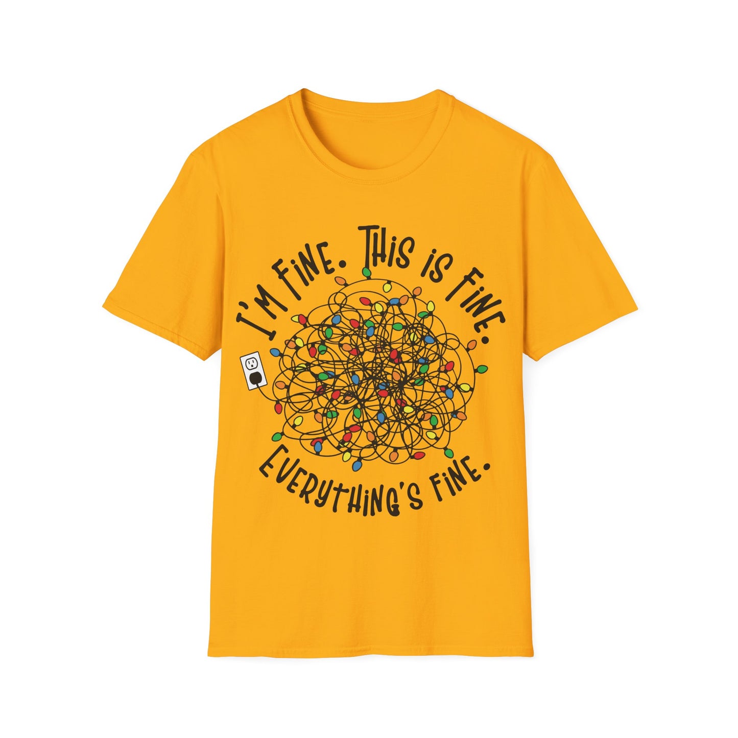Tangled Christmas Lights T-Shirt – Funny Holiday Unisex Tee