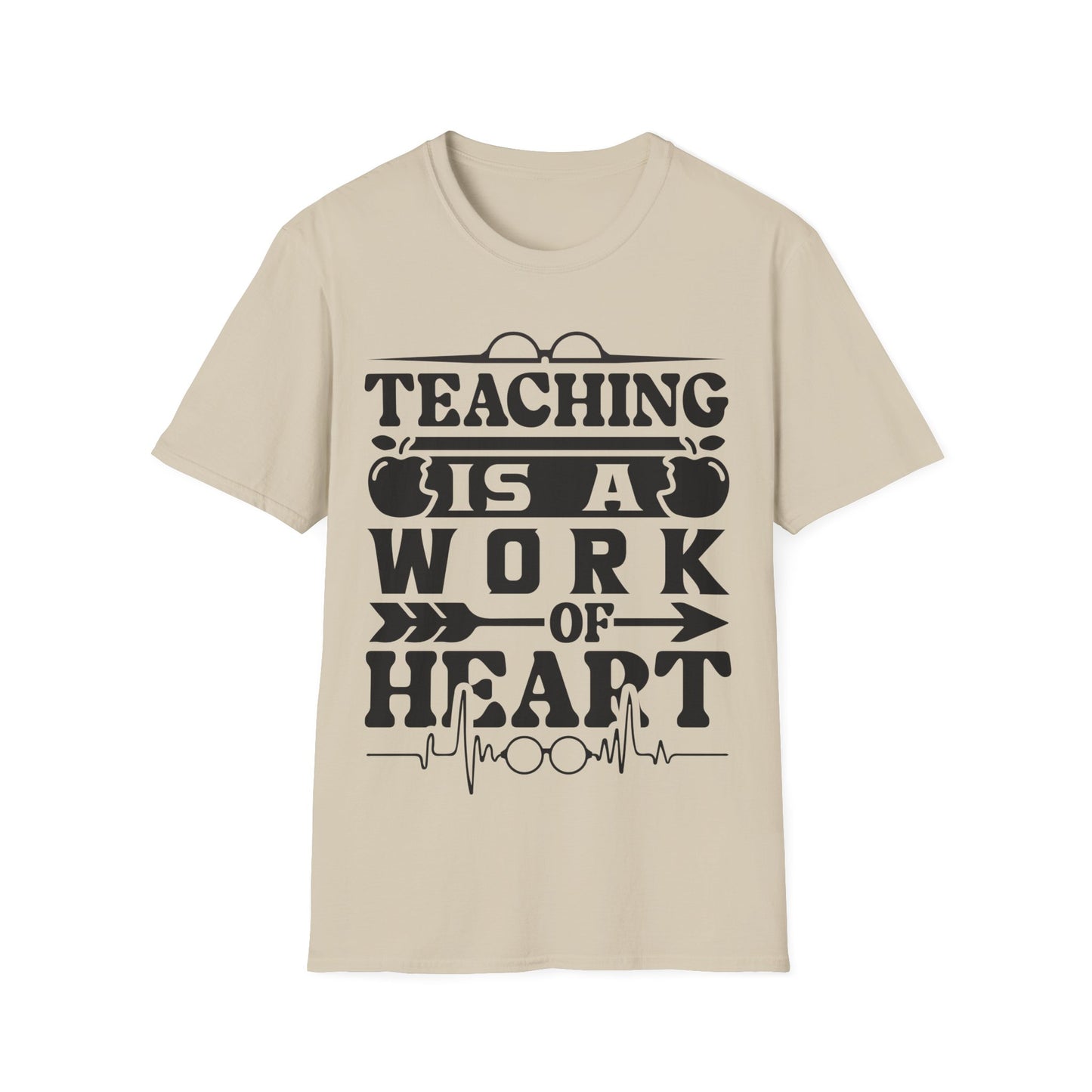 Teaching is a work of HEART teacher inspiration t-shirt