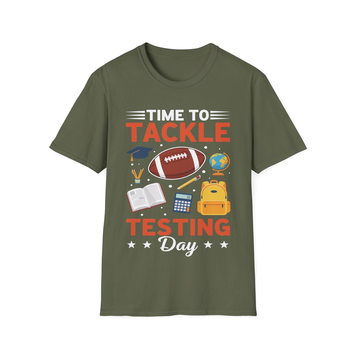 Funny Teacher Testing Day Shirt – Time to Tackle Testing Day T-Shirt