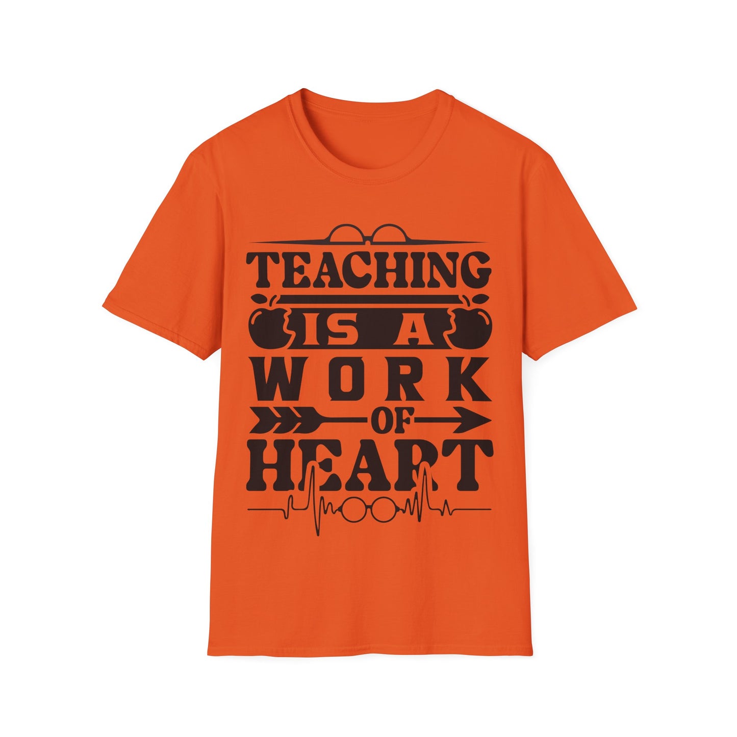 Teaching is a work of HEART teacher inspiration t-shirt