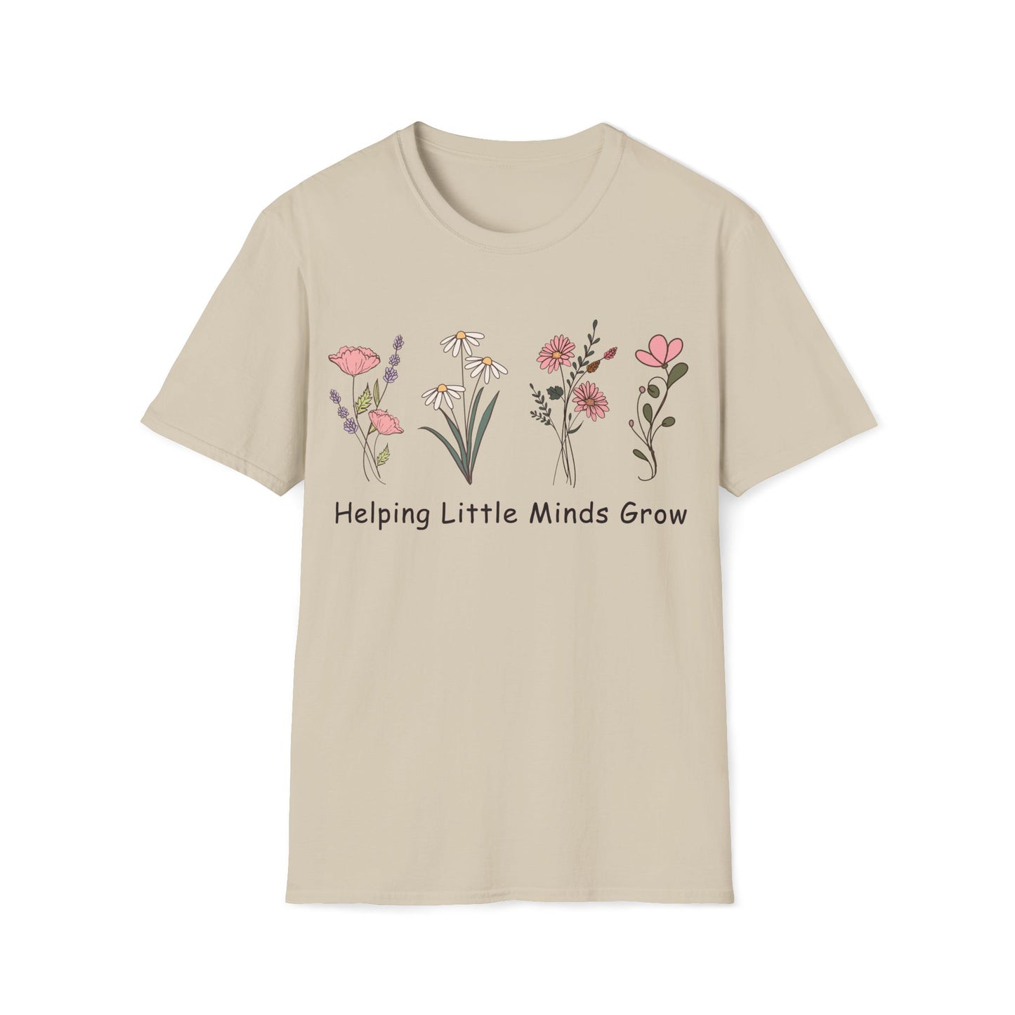 Helping Little Minds Grow - Cute, Graphic, Playful Teacher T-shirt