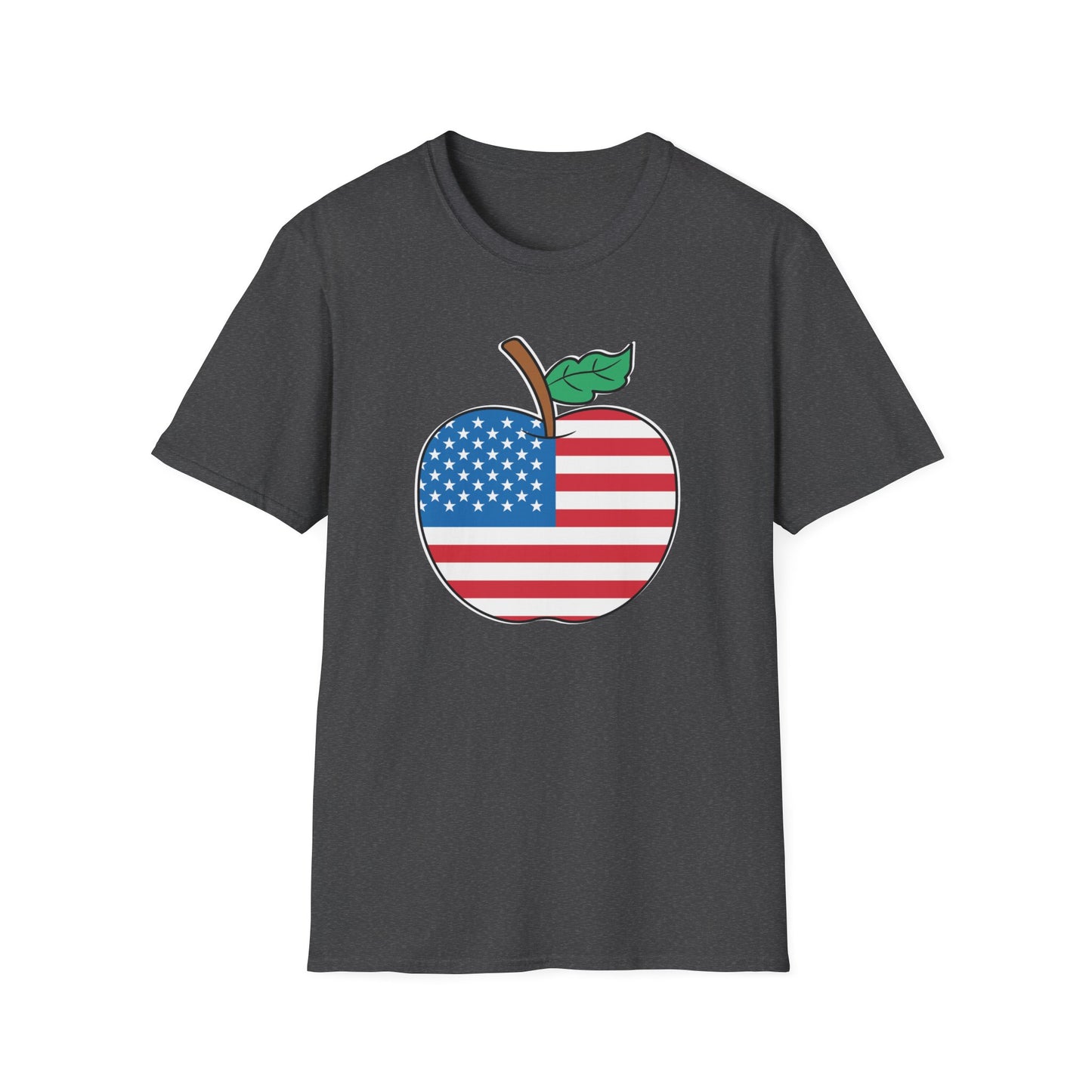 Teacher Stars & Stripes Apple - Unisex Short Sleeve T-Shirt