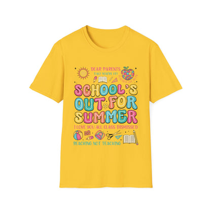 School's Out For Summer Graphic Tee - Teacher's Unisex Short Sleeve T-Shirt