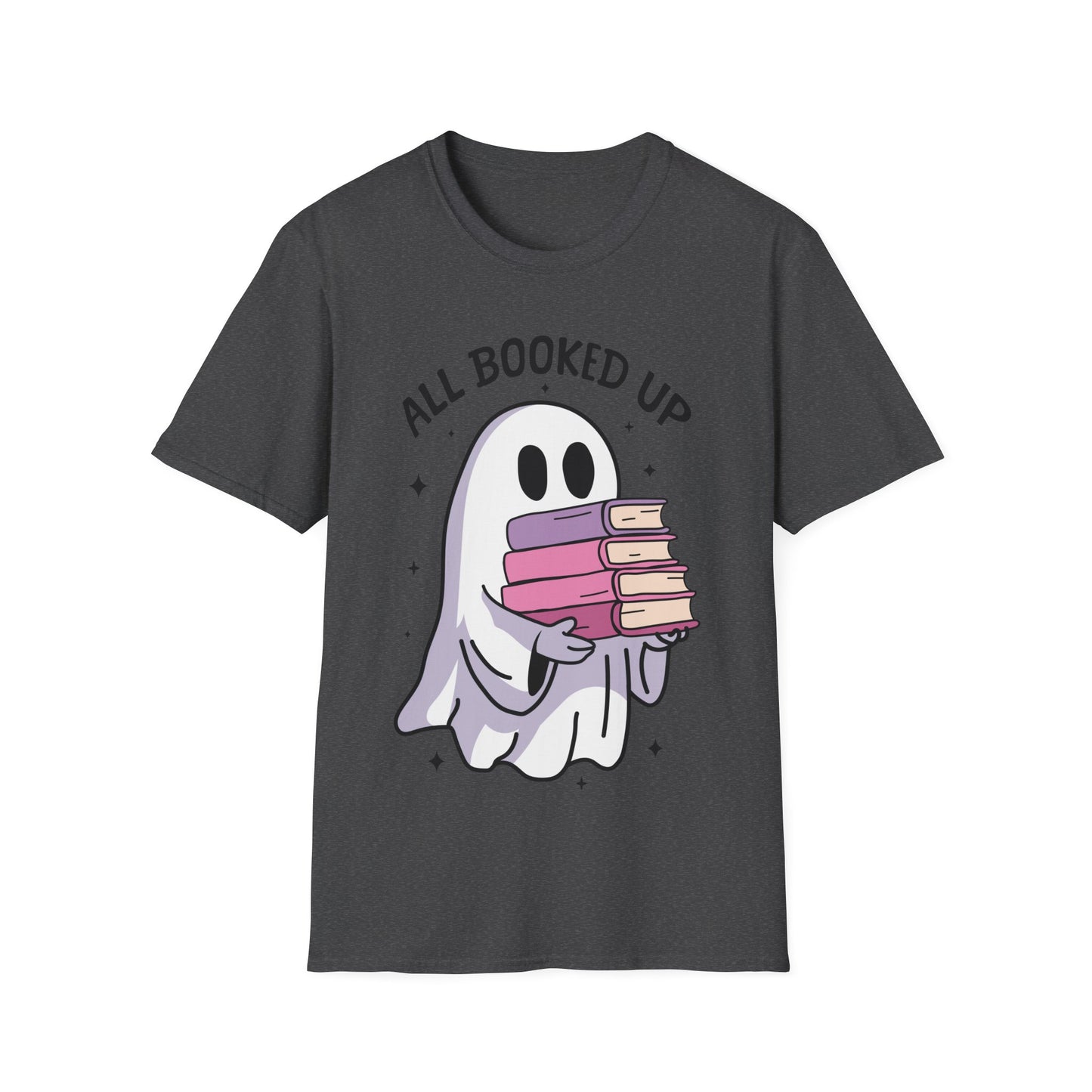 All Booked Up Halloween Shirt | Cute Ghost Reading Book Lover Tee