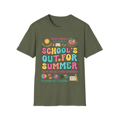 School's Out For Summer Graphic Tee - Teacher's Unisex Short Sleeve T-Shirt