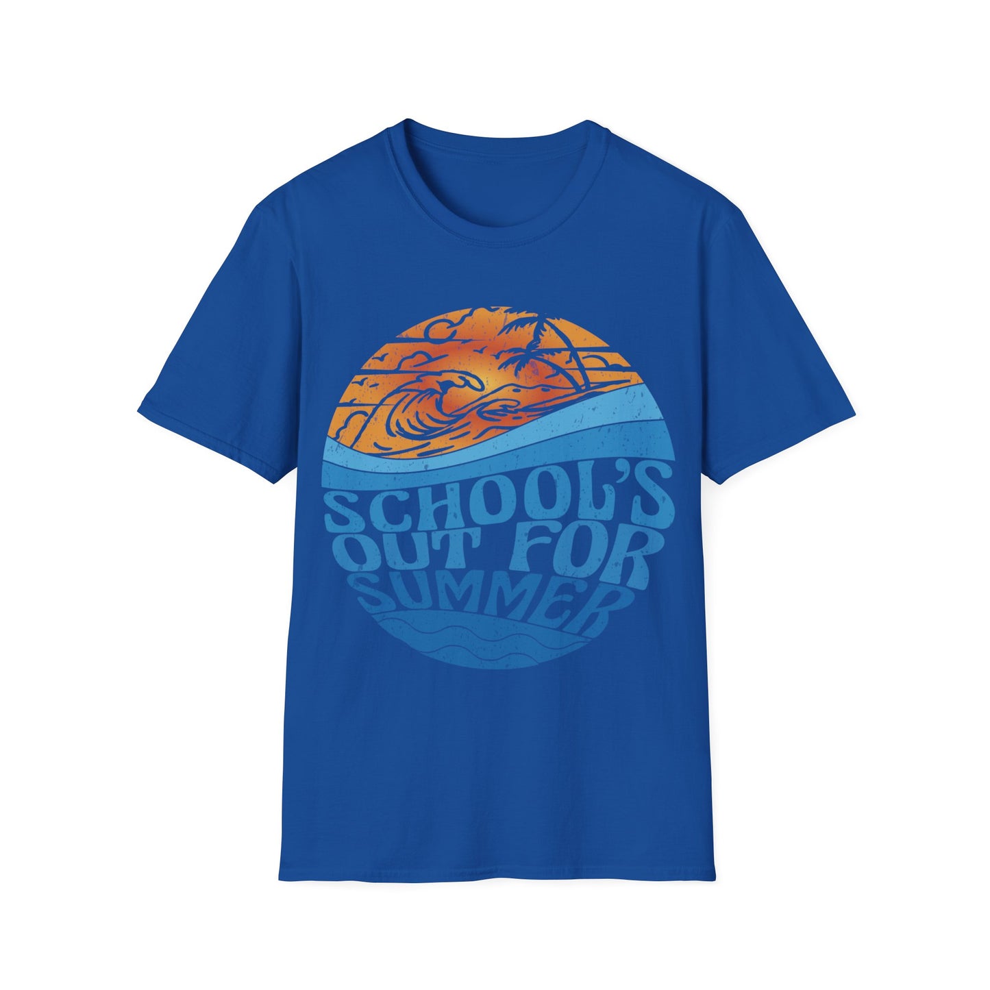 School's Out For Summer Retro Globe Tee - Teacher's Unisex Short Sleeve T-Shirt